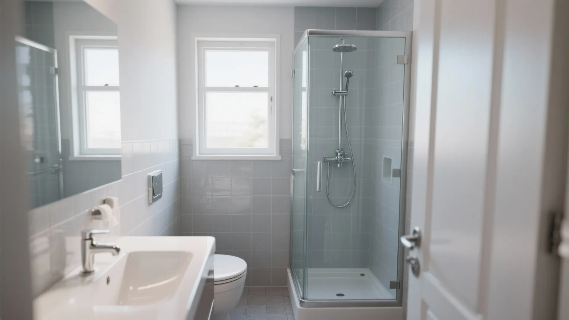 5. Opt for a glass shower enclosure