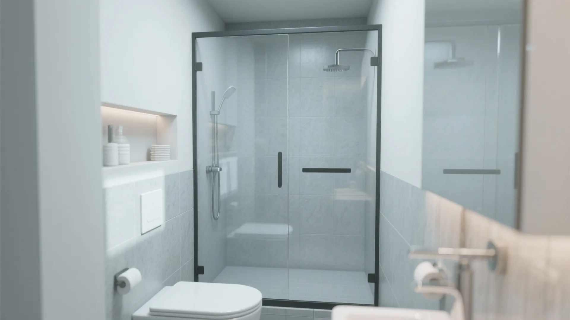 3. Opt for a Glass Shower Enclosure