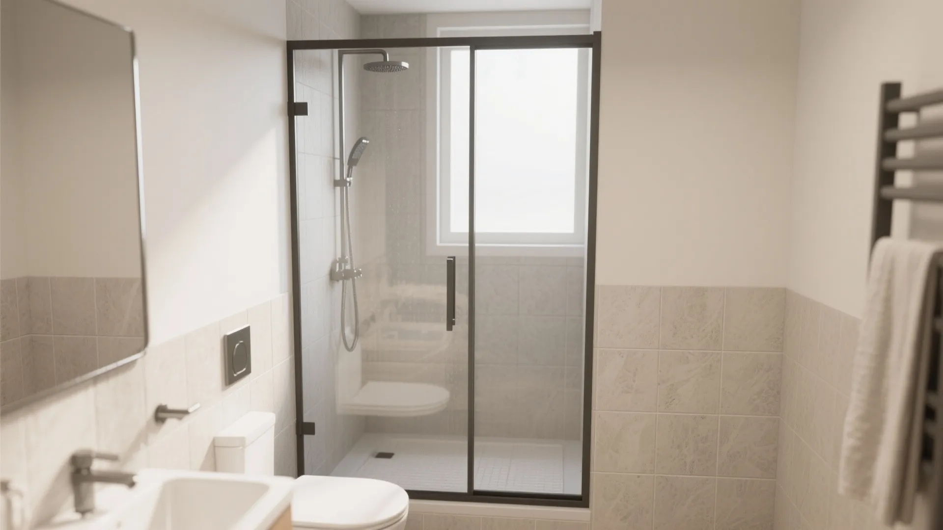4. Install a Glass Shower Panel