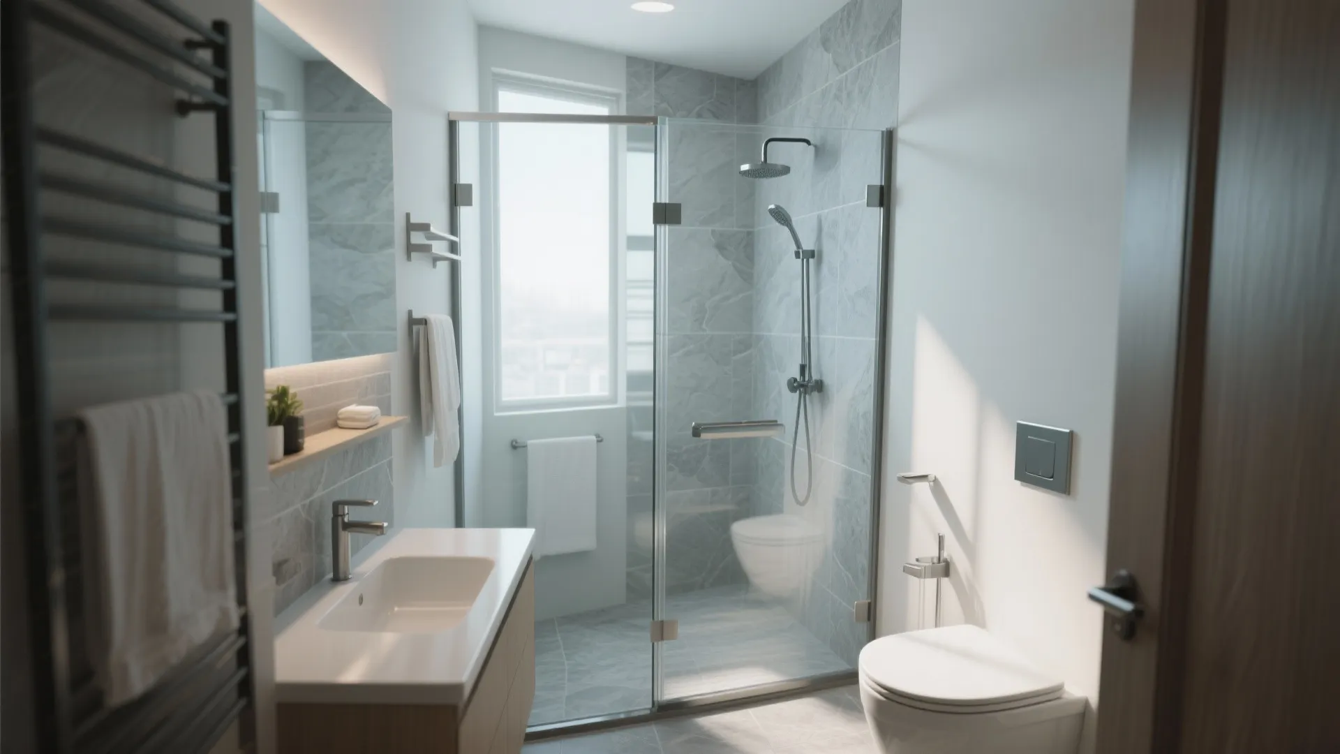 3. Glass Shower Partitions