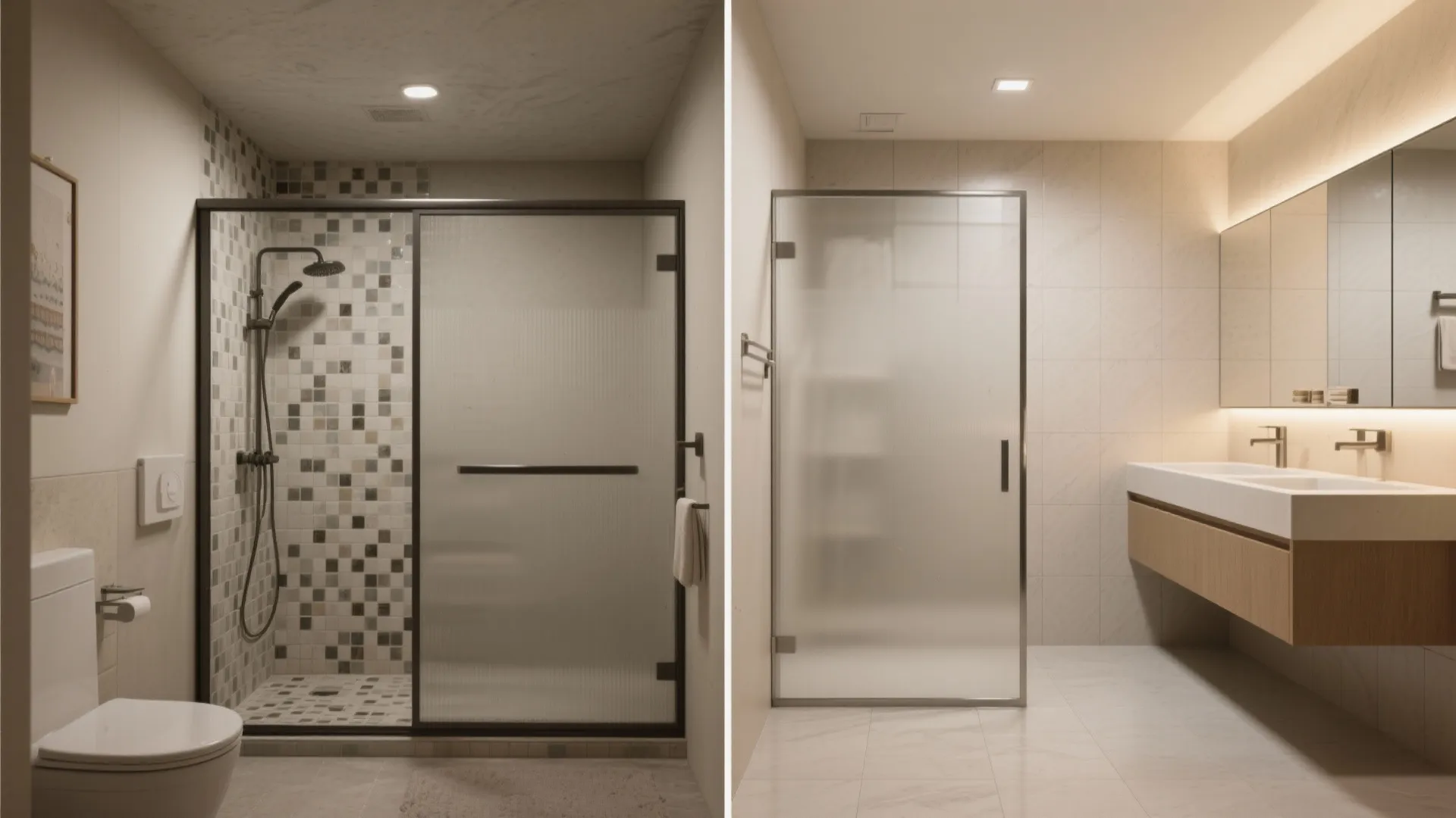 Glass, light, and a single-tile palette