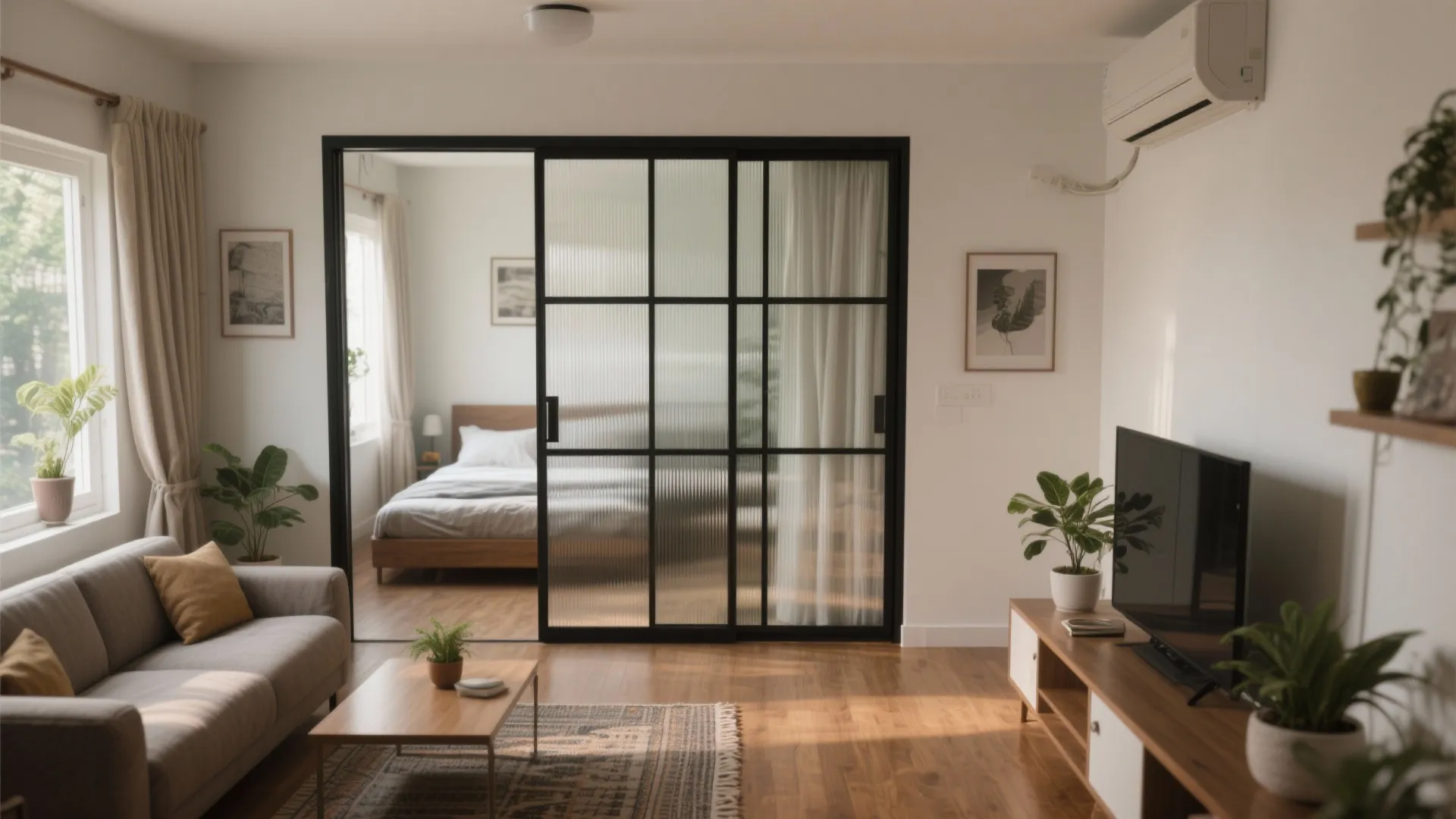 Sliding partitions for flexible living