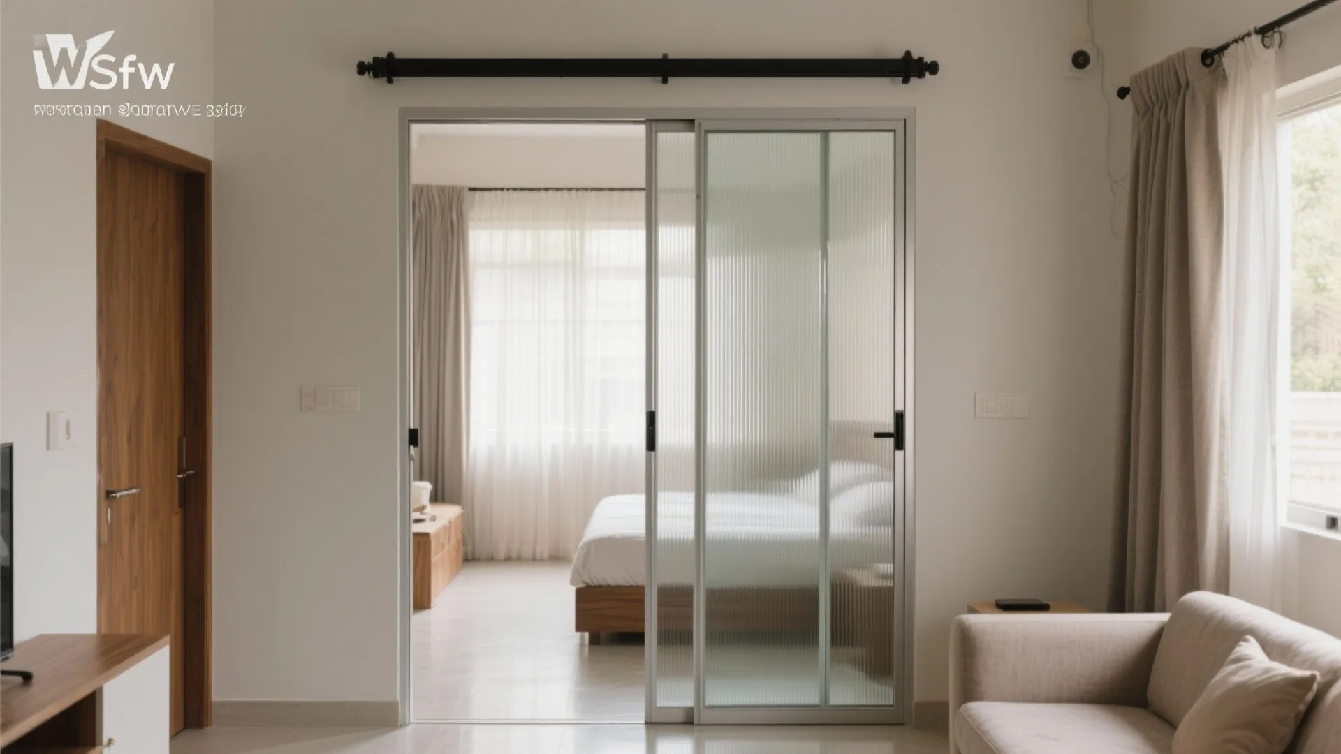 3) Sliding doors and glass partitions for flow