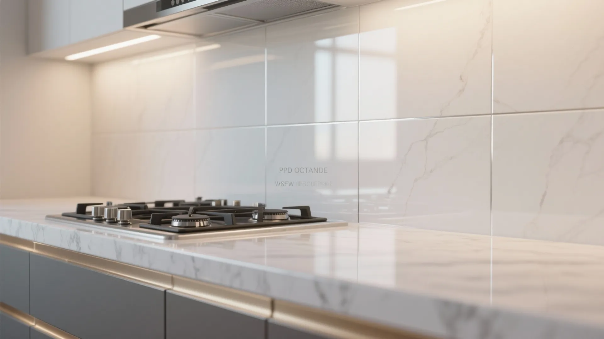 Glass backsplash for light and clarity