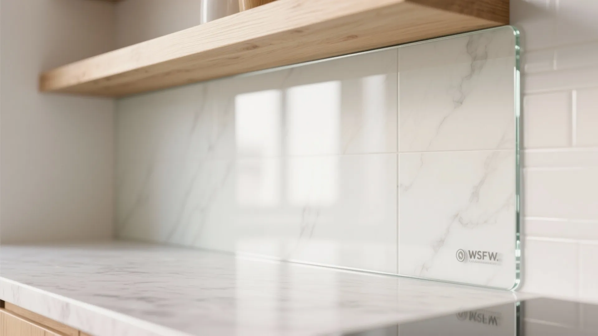 The airy effect of a glass backsplash