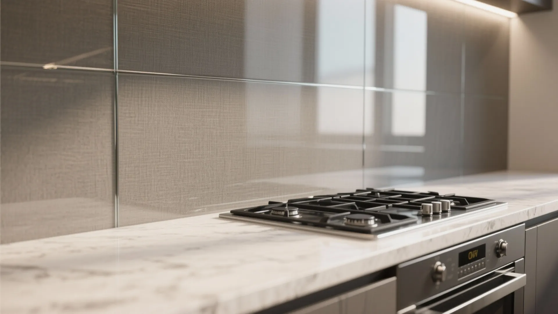 The Airy Clarity of a Glass Backsplash