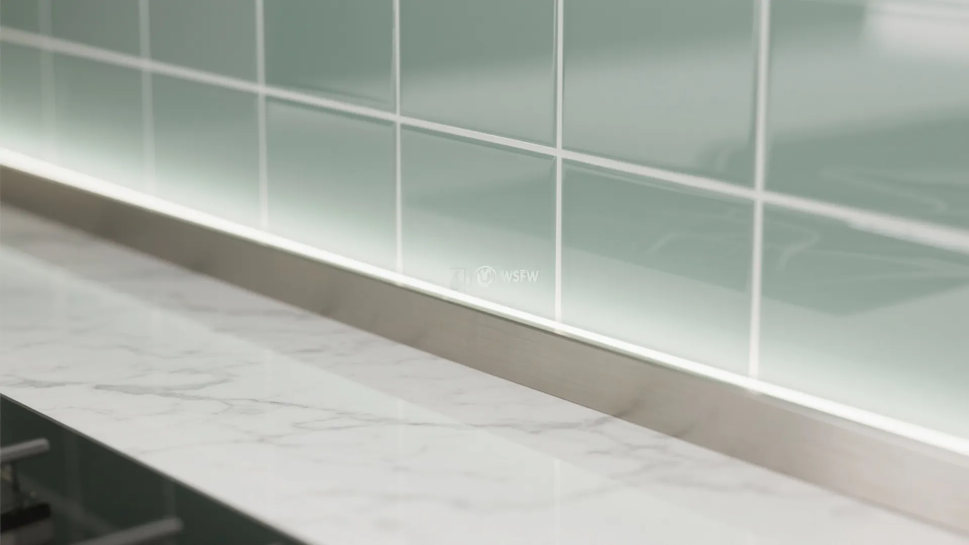 Glass backsplash for a brighter, cleaner feel
