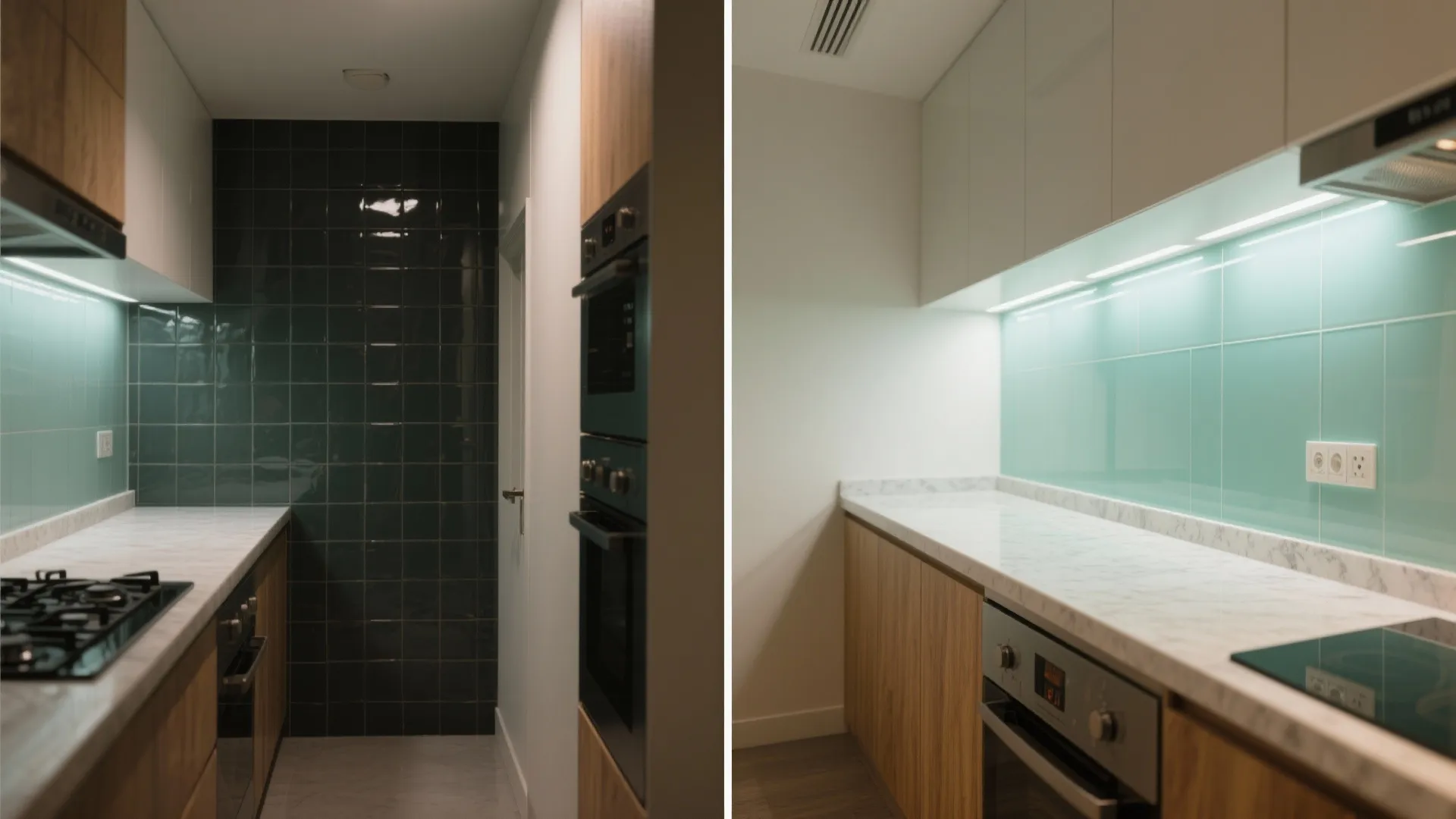 Glass Backsplash For Airy Light