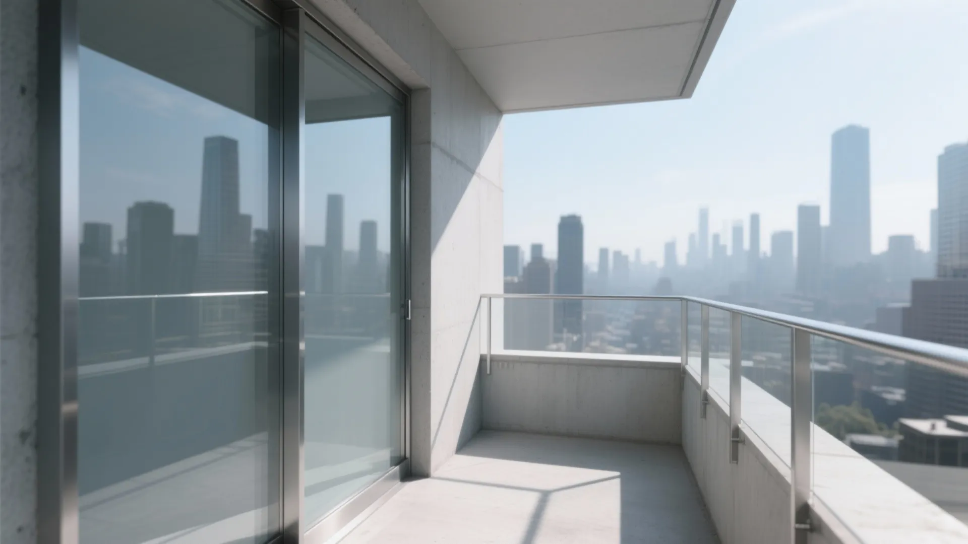 1) Minimal glass + stainless: clear views, clean lines