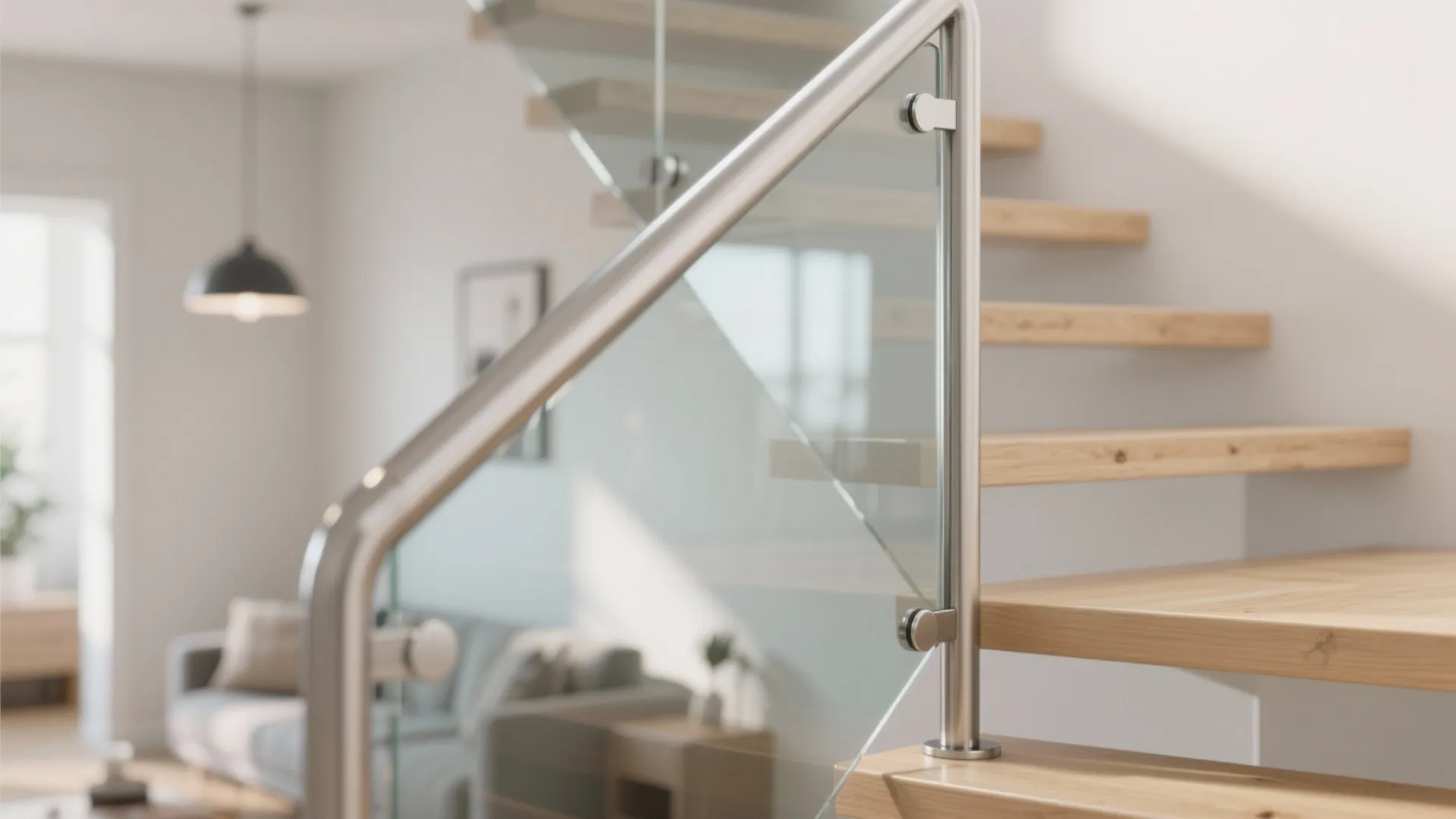 5. Glass Stair Railing for Transparency