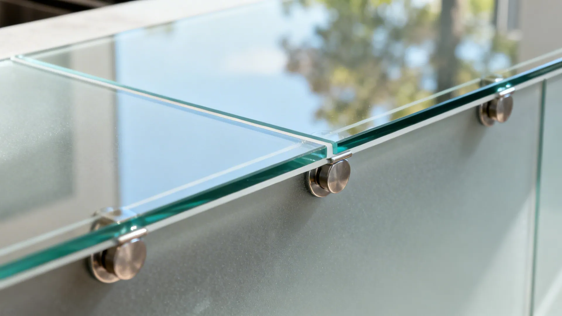 Glass backsplash for brighter, easier cleanup