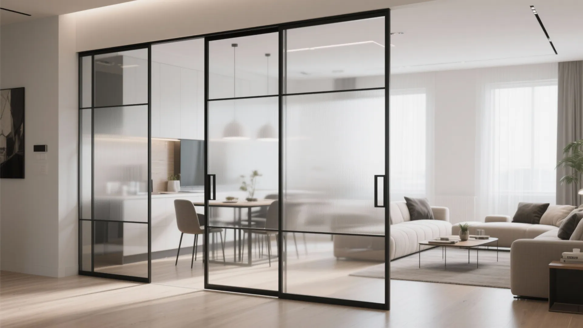 Glass-Integrated Steel Frame Gate