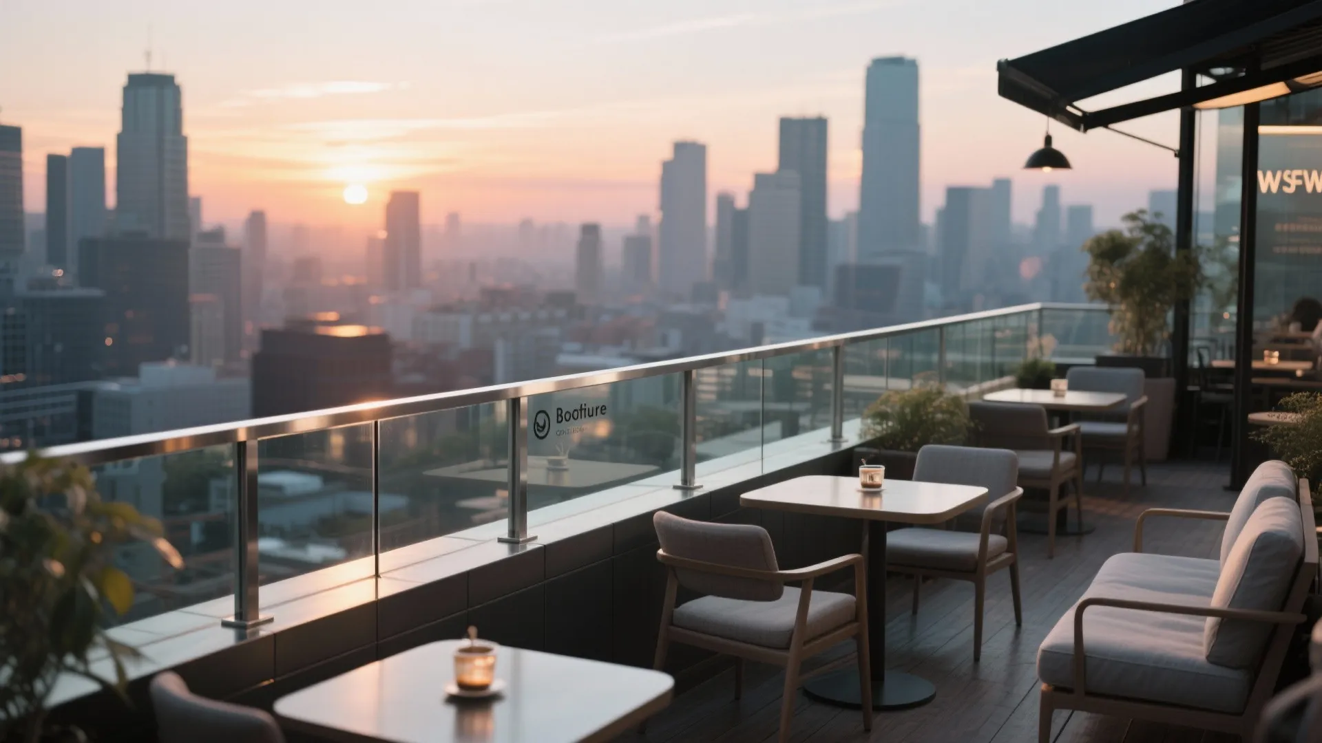 Glass Panels with Steel Supports