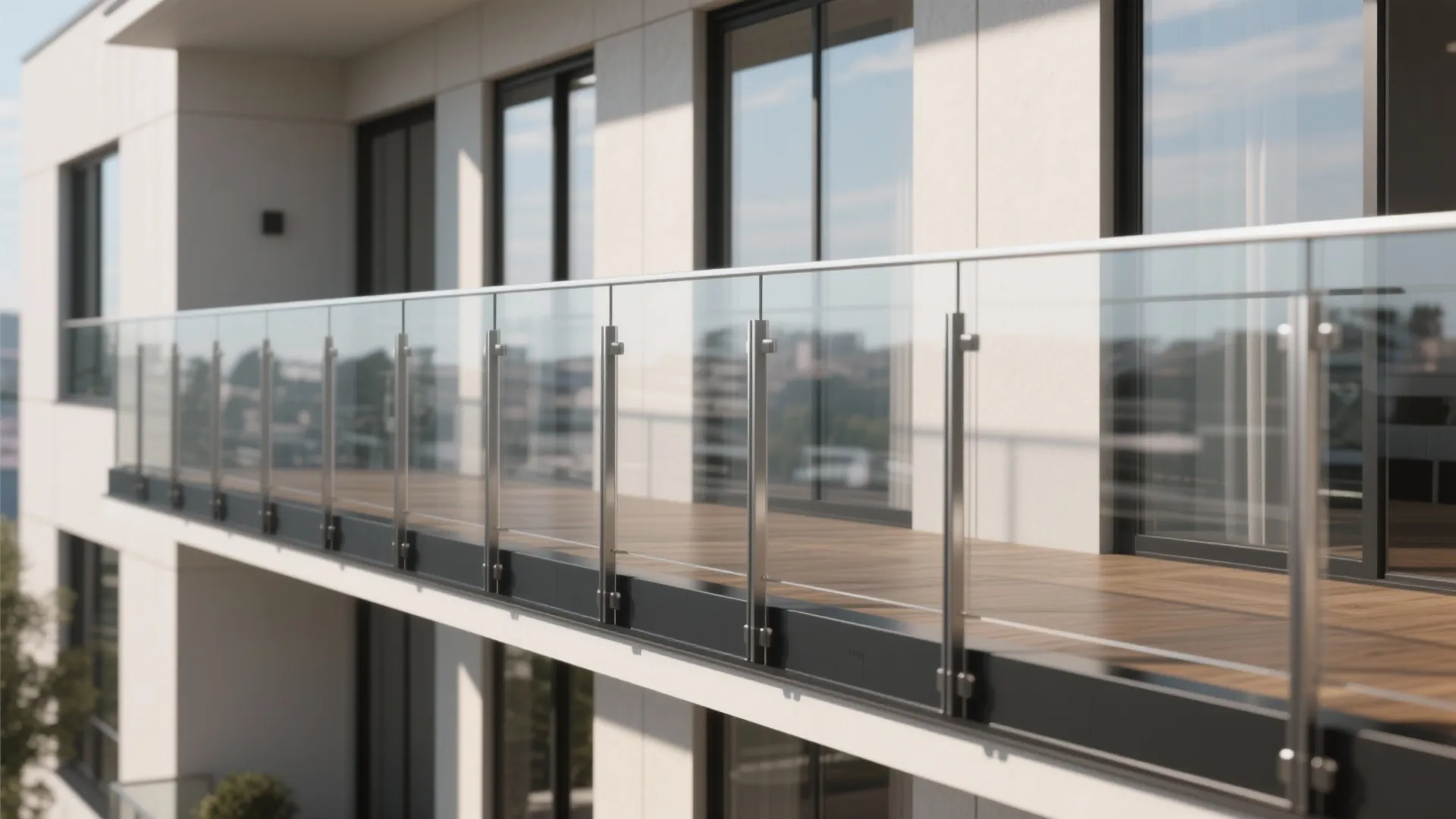 Slimline Glass-and-Steel Balustrades To Lighten the Façade