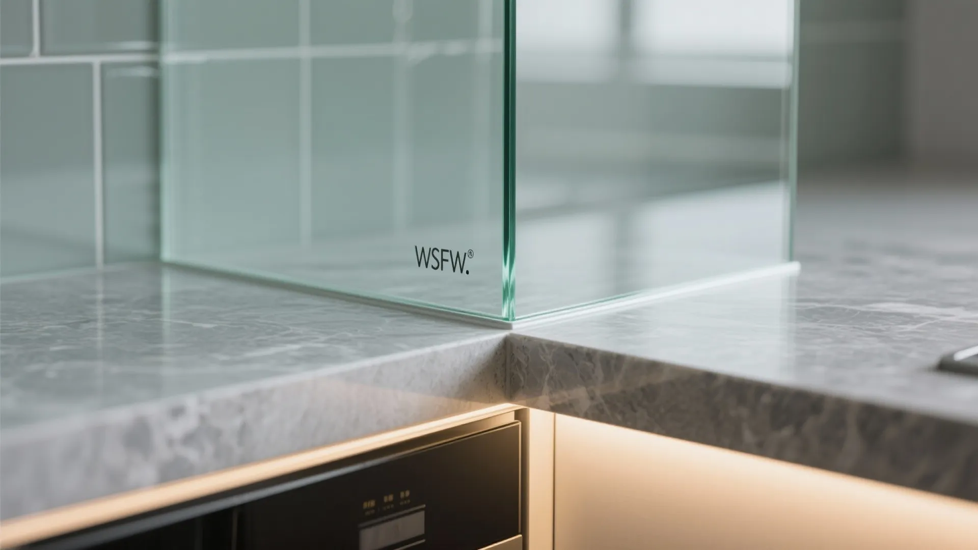 Glass Backsplash for Light and Depth