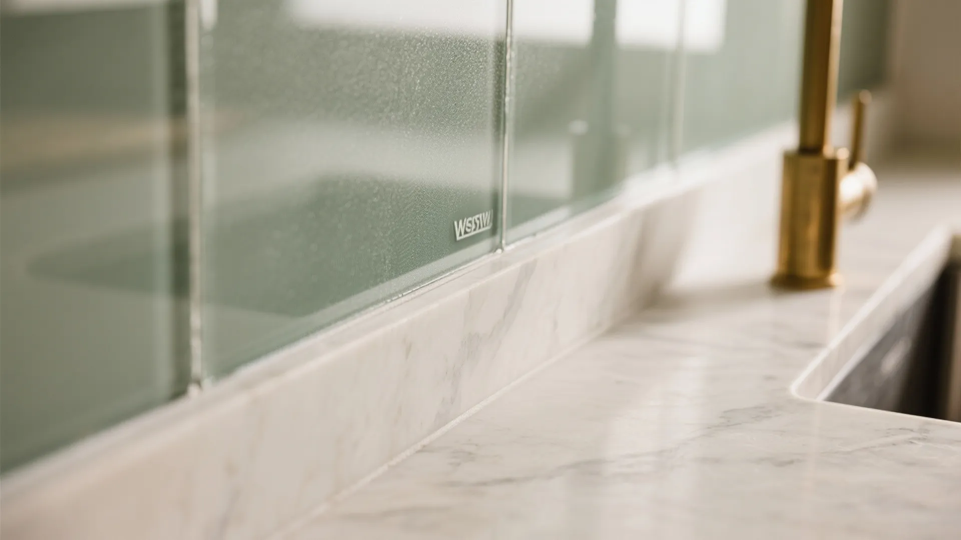 Back-painted glass and stone splashbacks