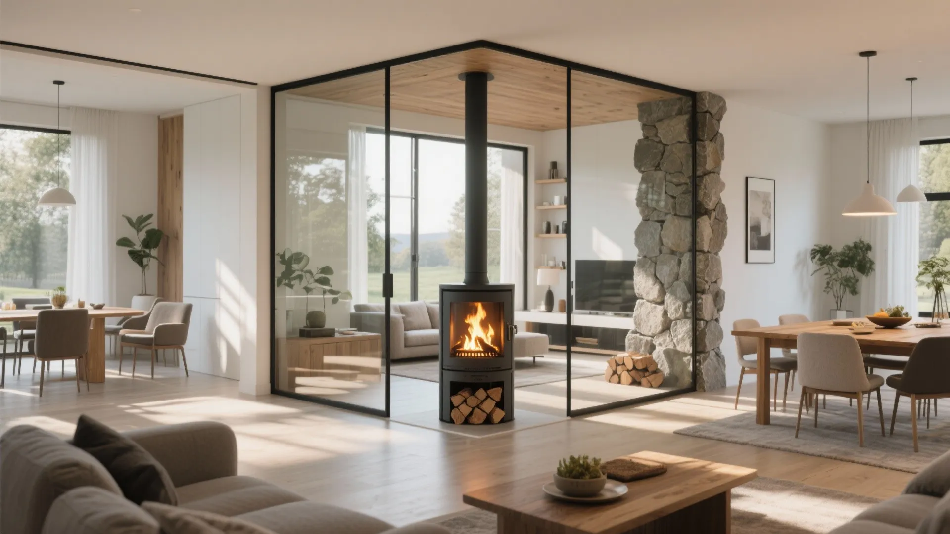 4. Glass Surround for Light Flow