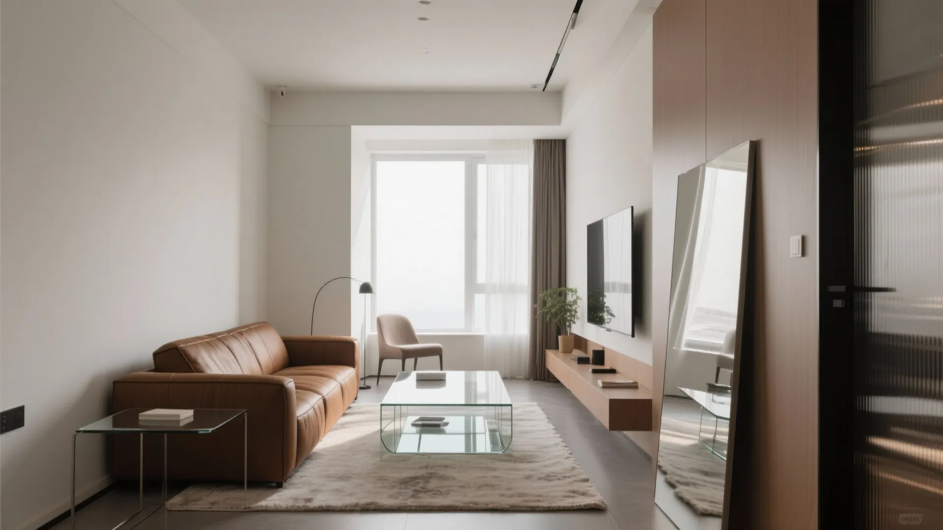 4. Use a Glass Coffee Table for Airiness