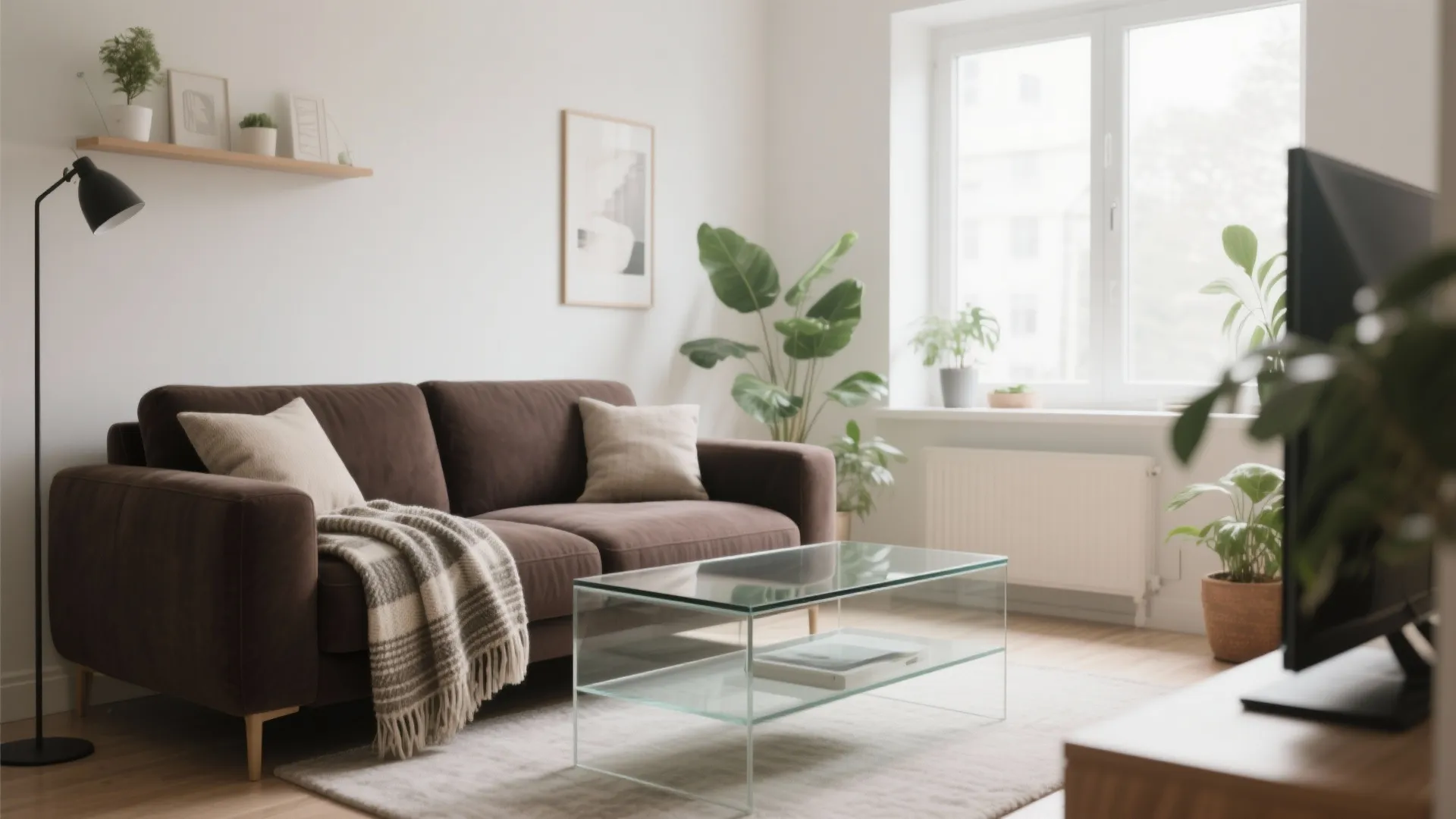 3. Glass Coffee Table for Lightness