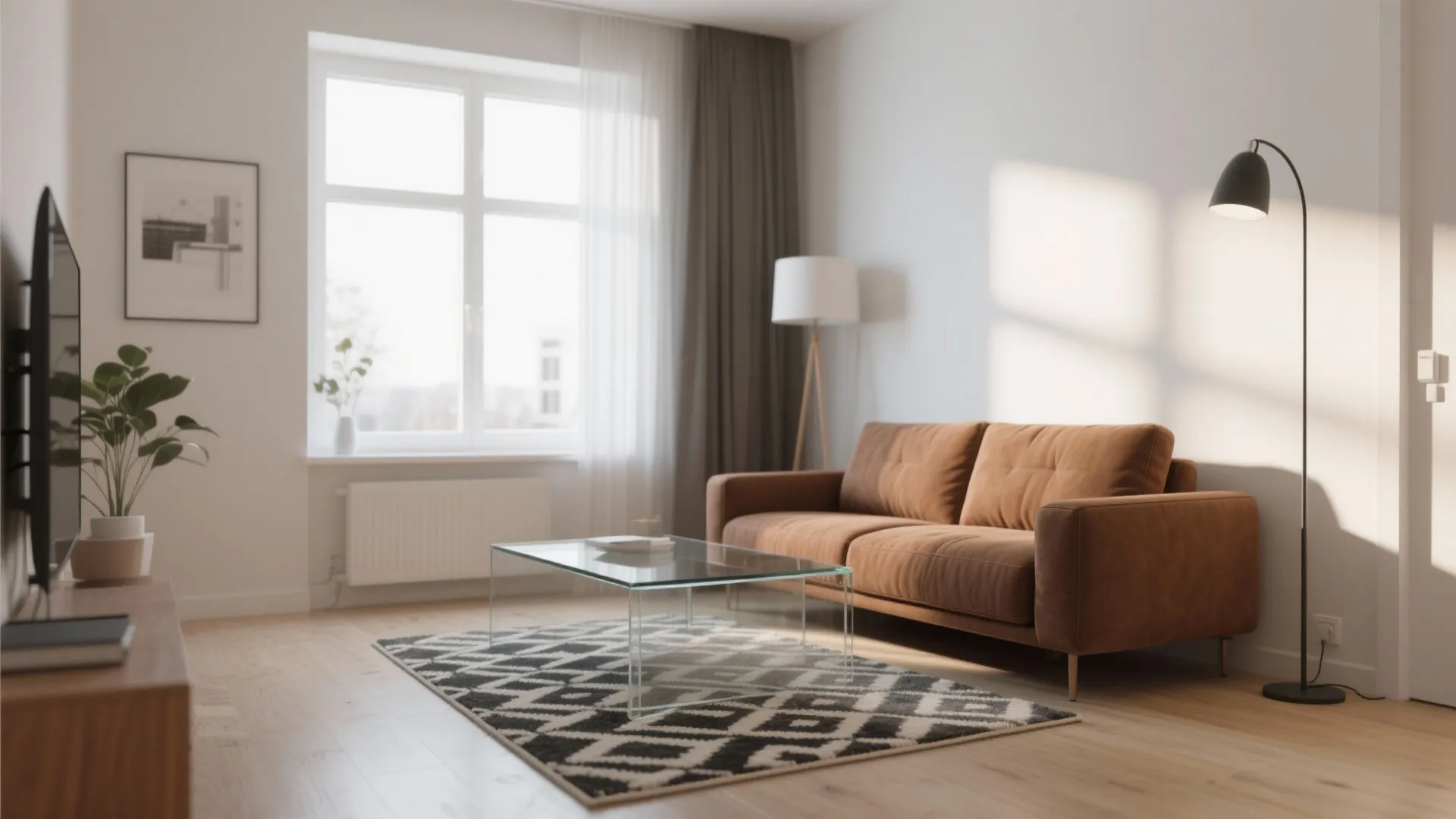 4. Glass Coffee Table for Airiness