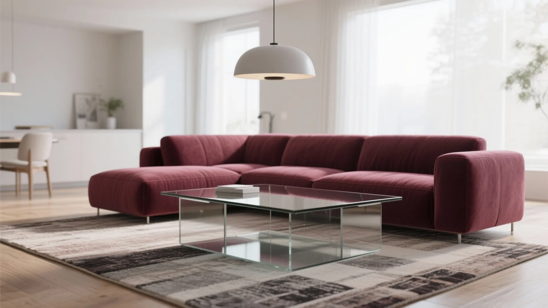9. Glass Coffee Table for Airiness