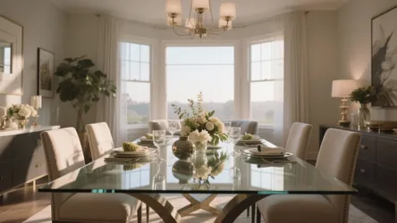 10 Glass Dining Table Decoration Ideas
