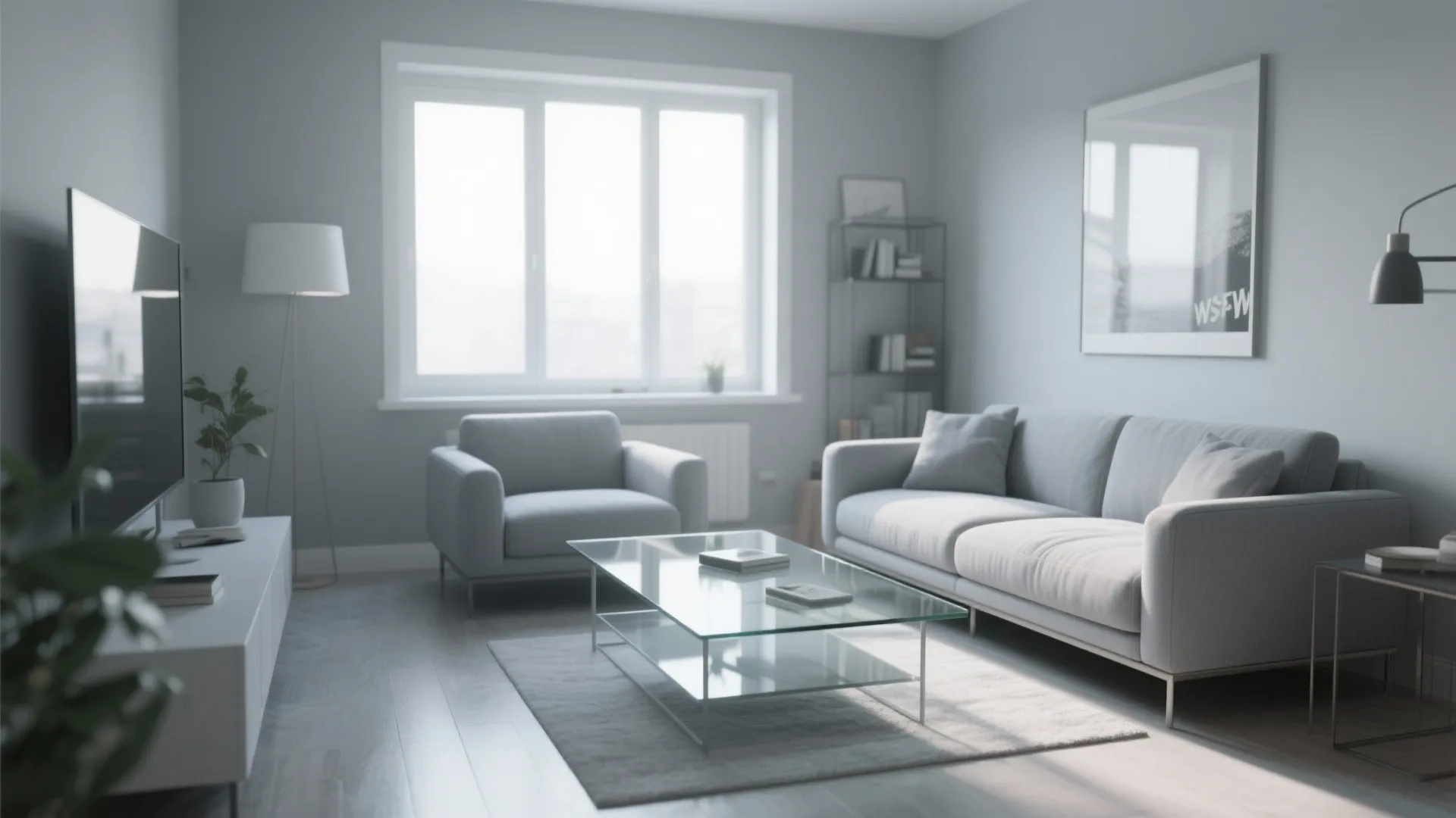 6. Glass Coffee Tables to Lighten Grey Interiors