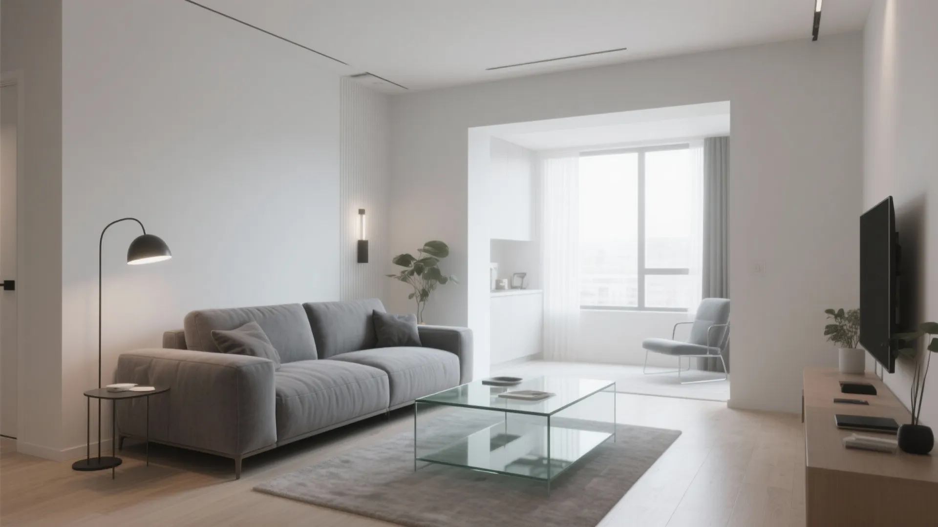 6. Glass Coffee Table for Airiness