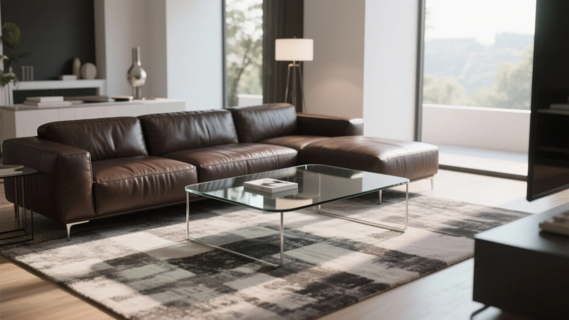 7. Glass Coffee Table for Lightness