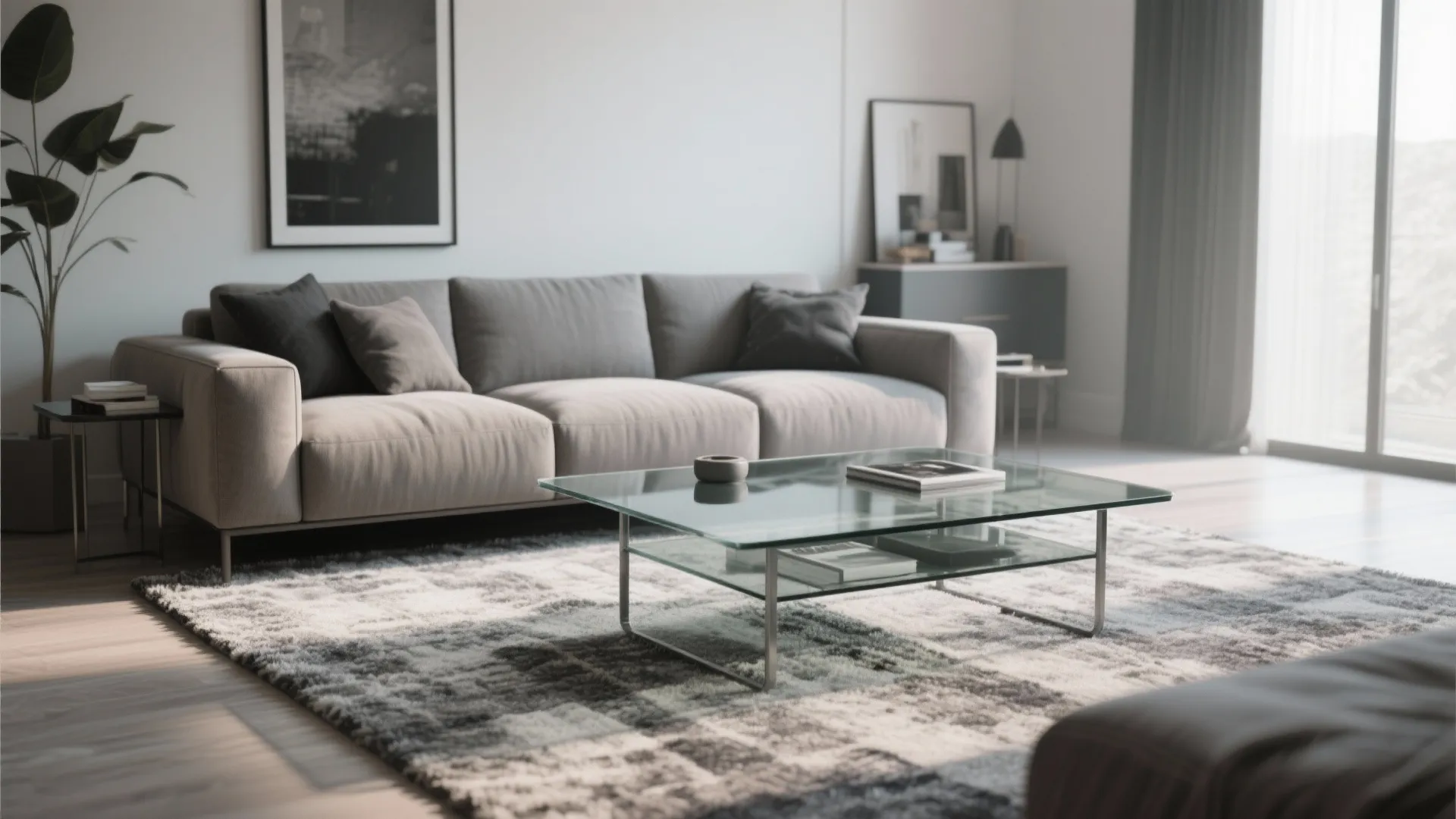 9. Glass Coffee Table for Visual Lightness