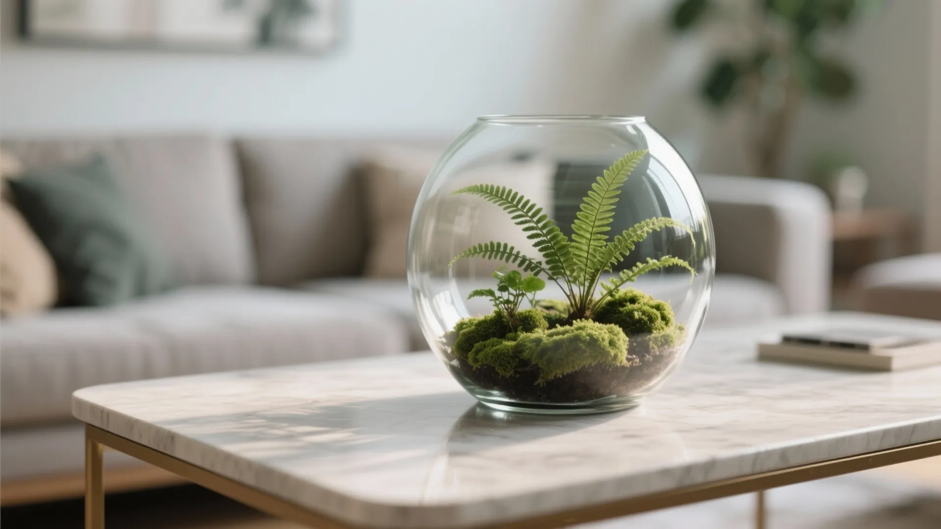 4. Glass Terrarium Centerpieces