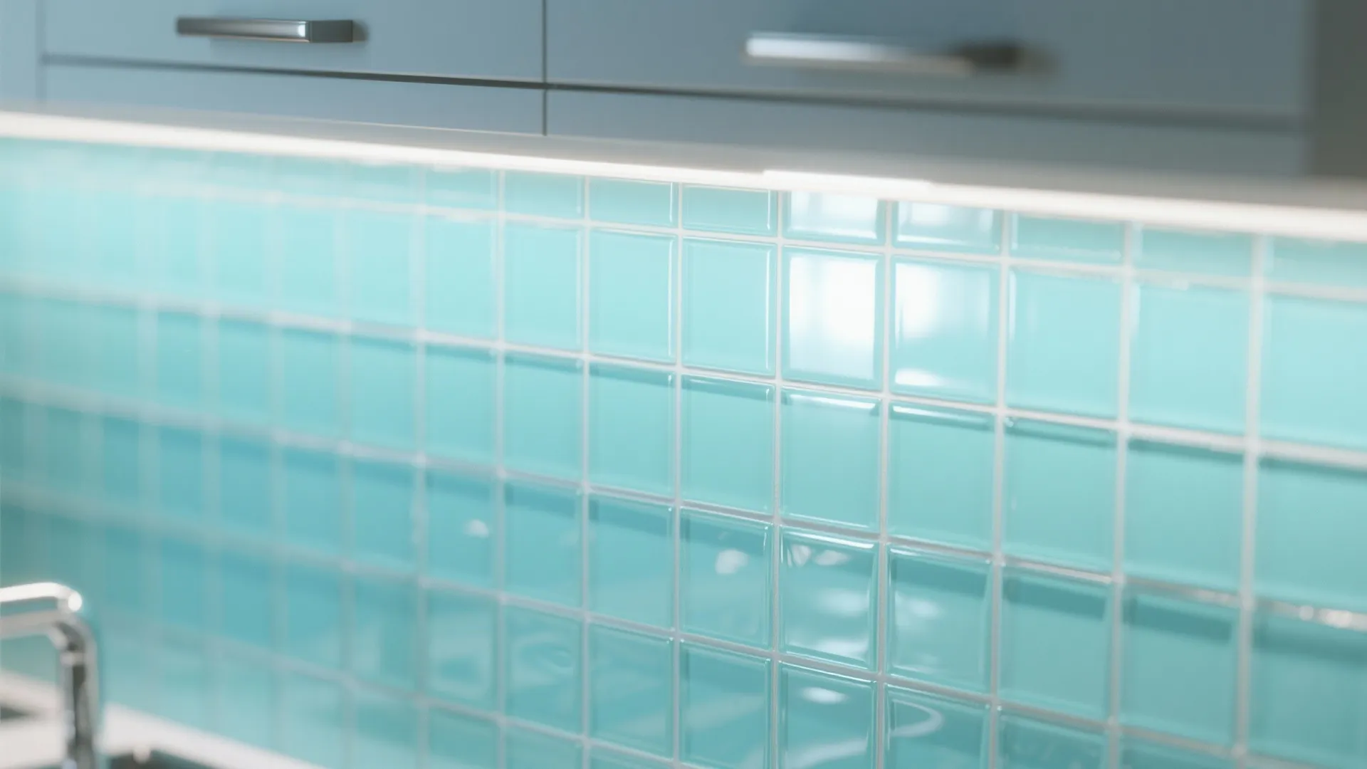 4. Reflective or light-toned glass tiles for brightness