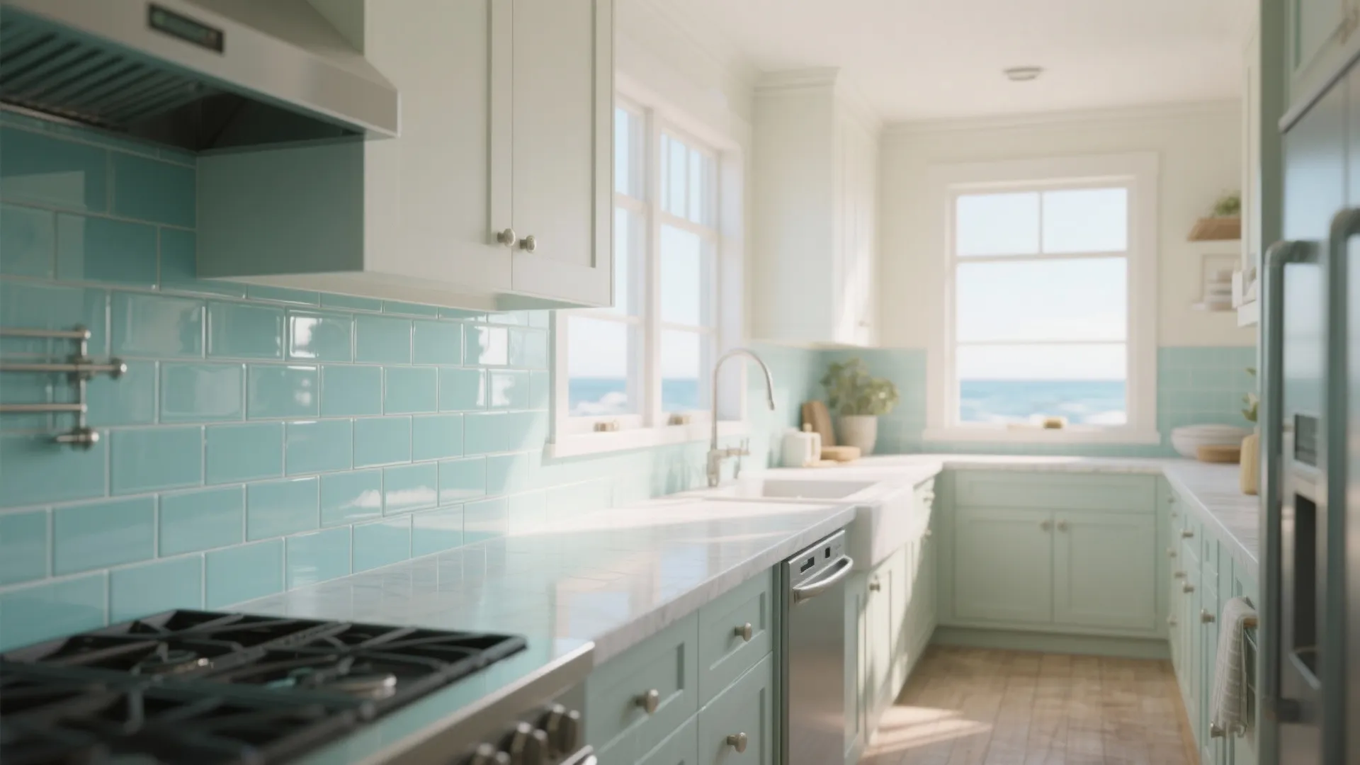 3. Glass tiles for a light-reflective touch