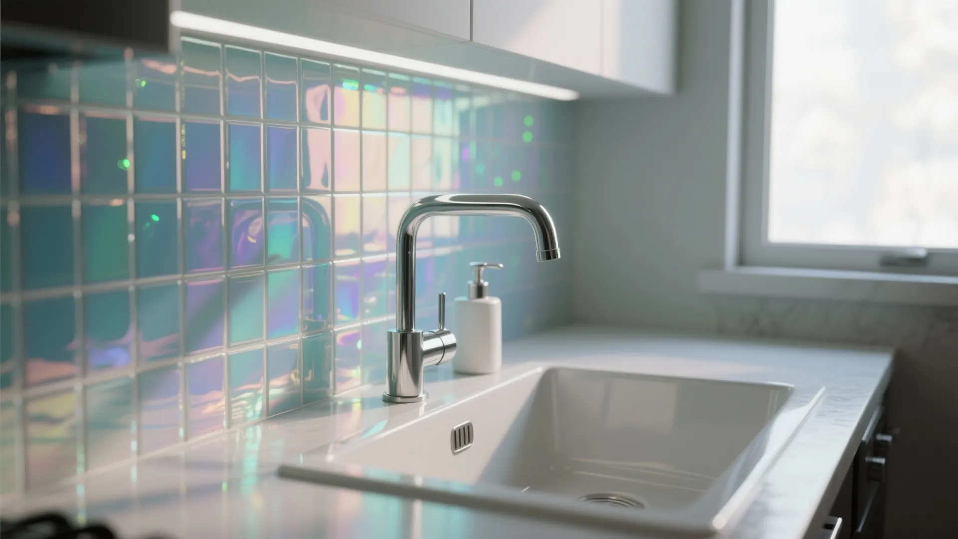 4. Metallic or Glass Tiles for Light Play