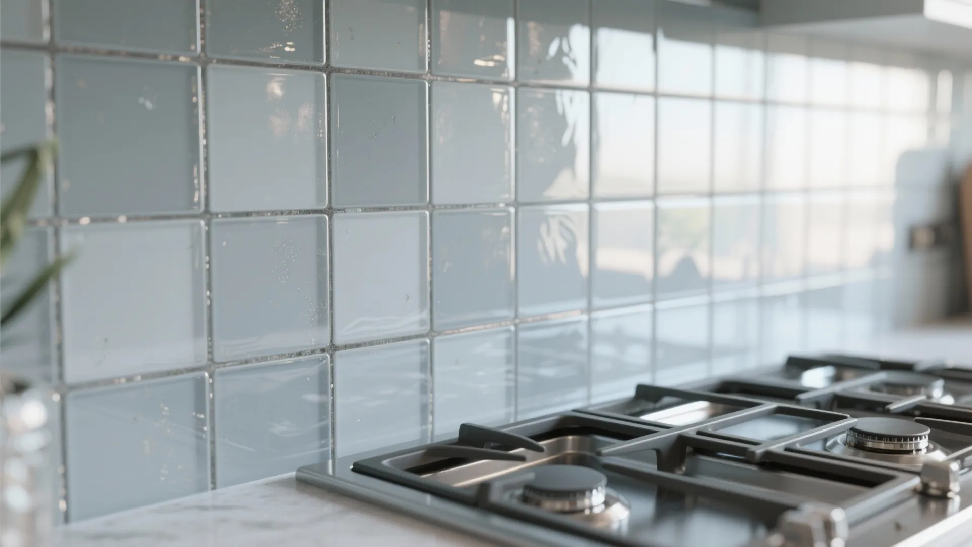 4. Glass tiles for luminous depth