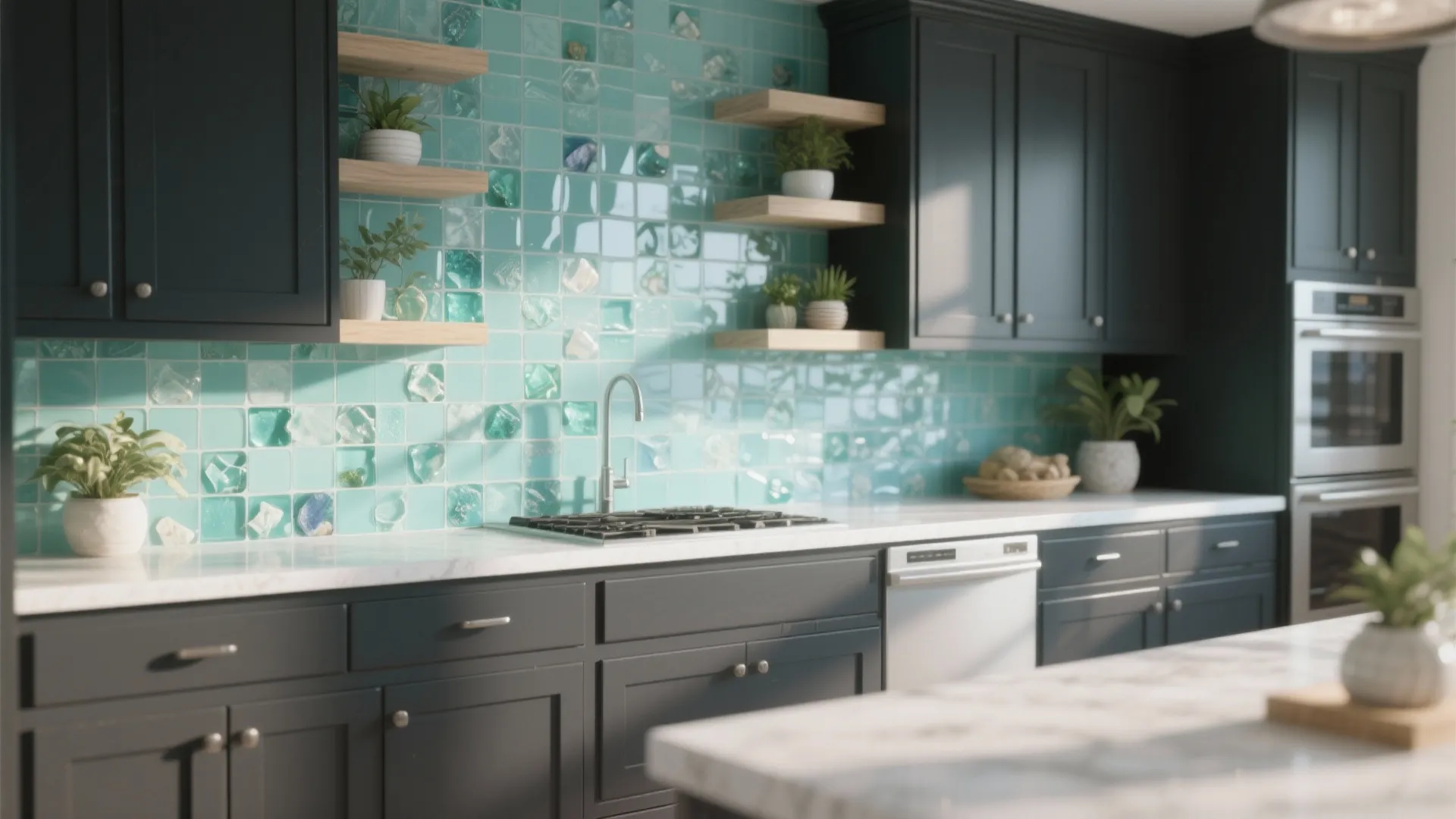 4. Glass Tile in Subtle Hues