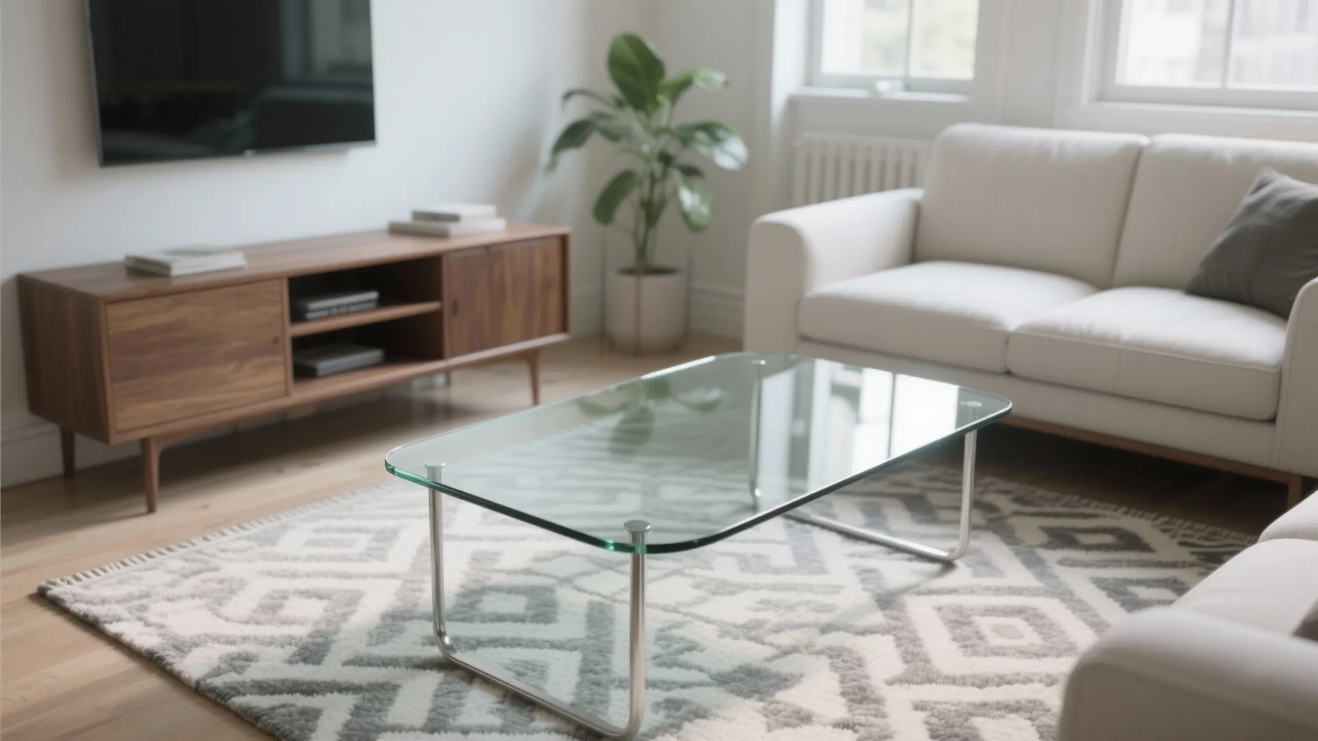 Minimalist Glass Top for an Airy Feel