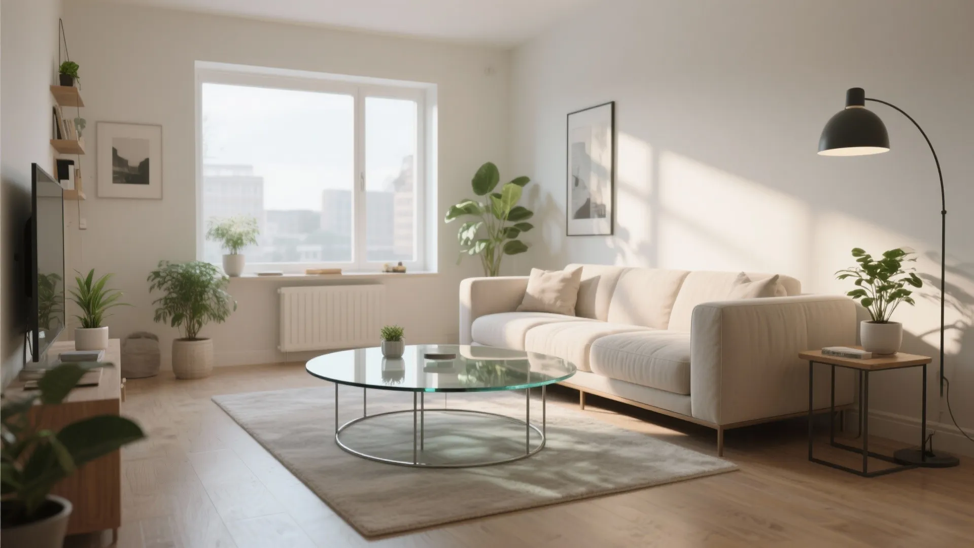 3. Glass Top Coffee Table