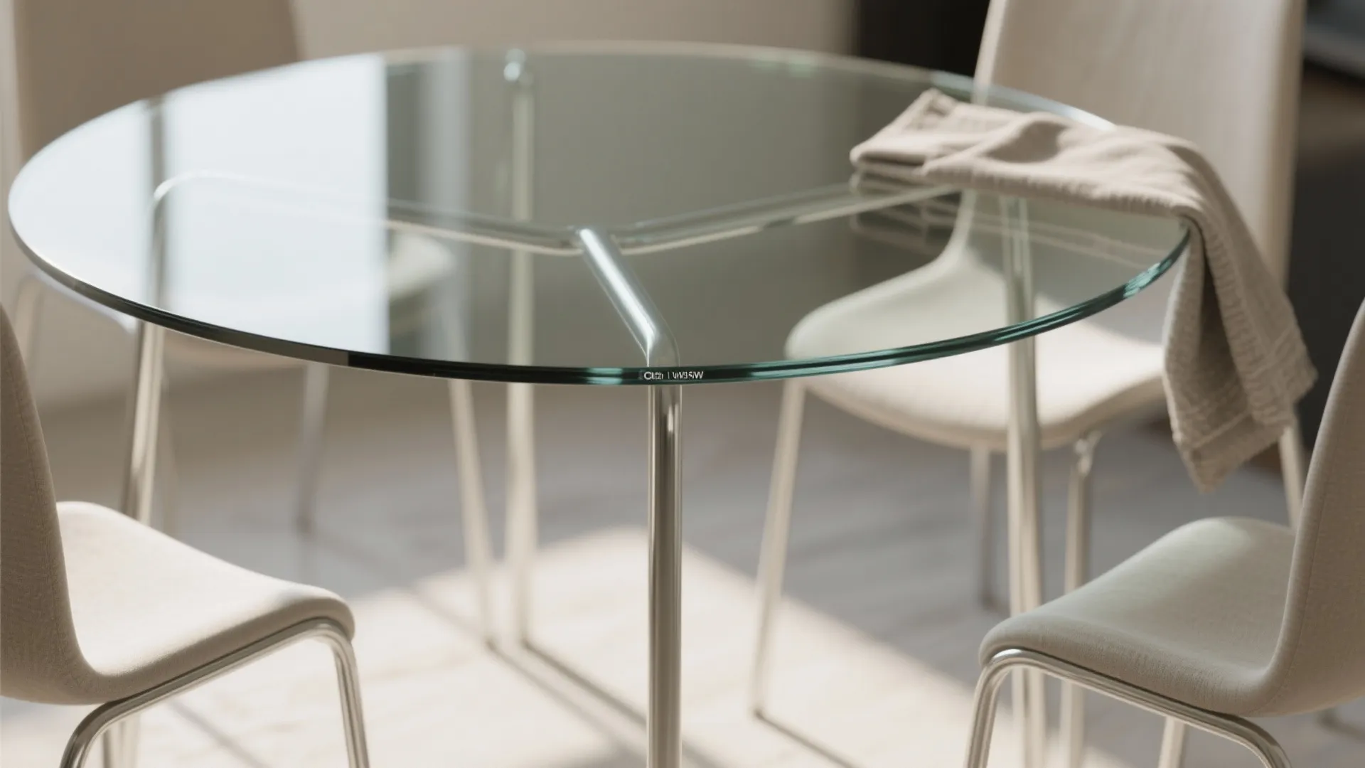 2. Glass-top for visual lightness