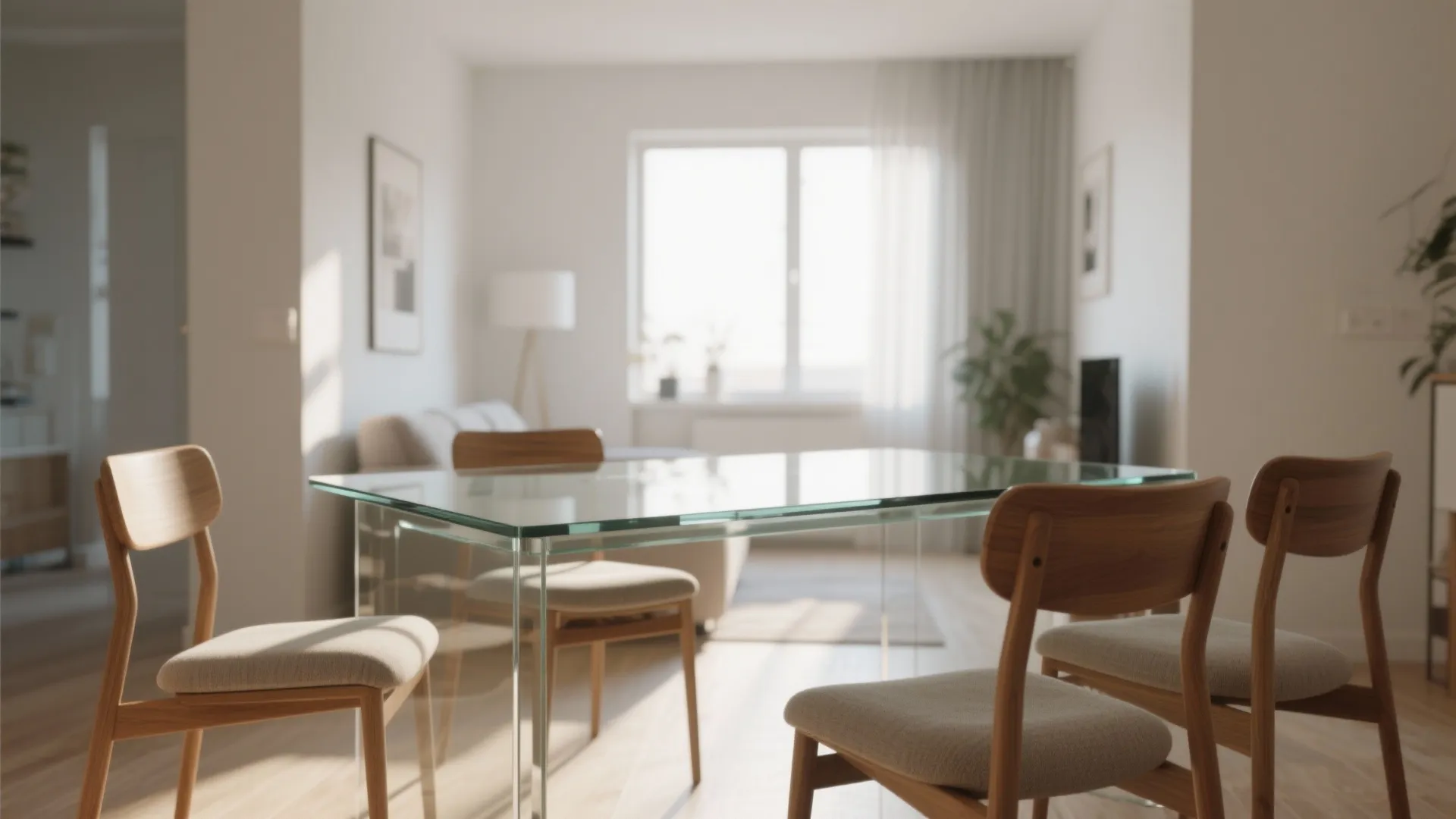 5. Glass-top Table to Keep It Light