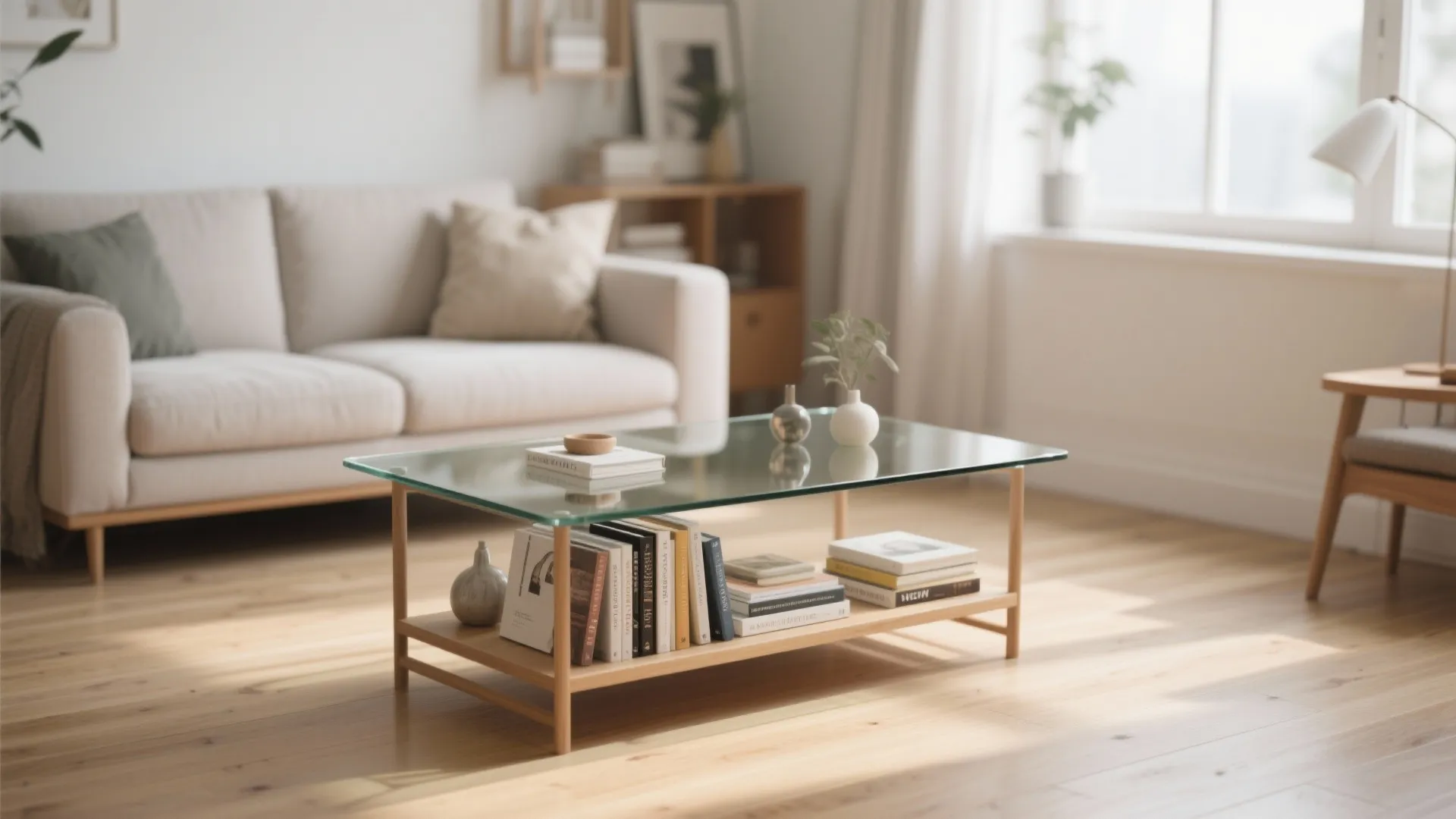 Glass Top with Display Shelf