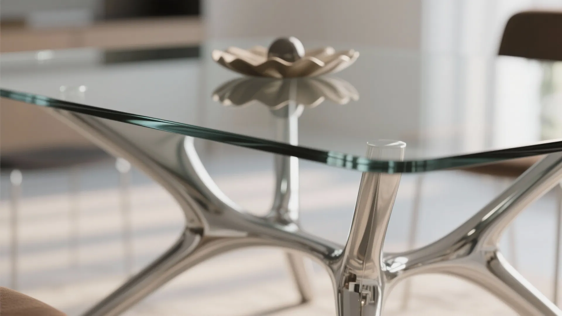 4. Glass Tops for Visual Lightness