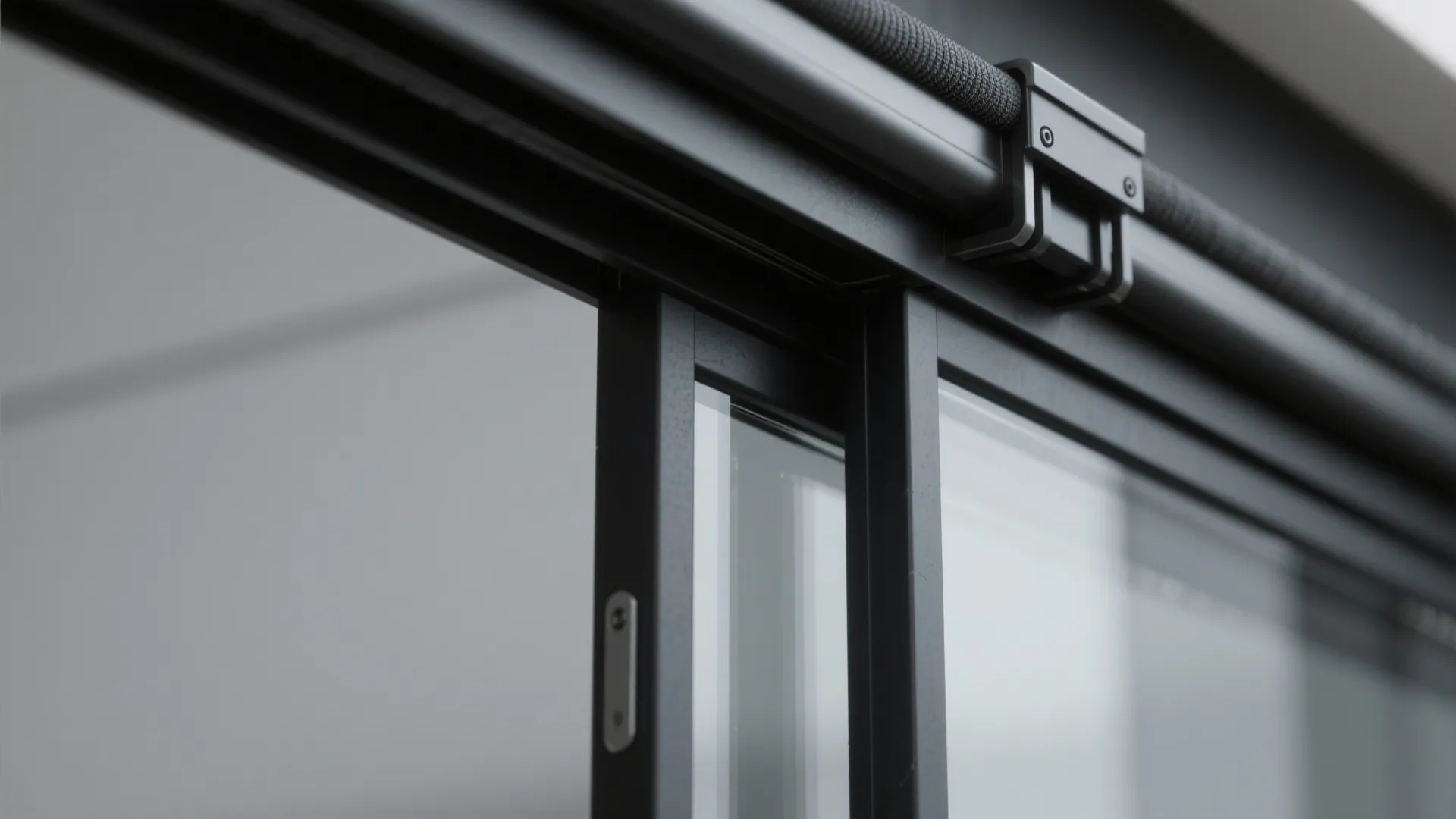 Framed Glass Partition with Sliding Door