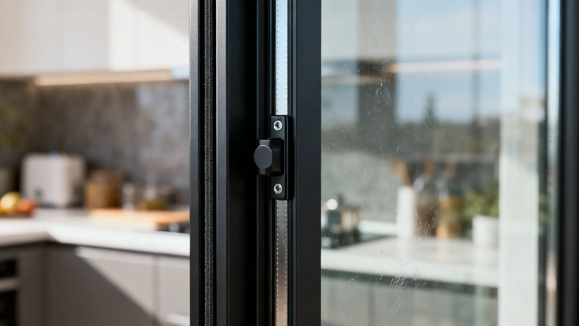 Framed Glass Partitions with Sliding Tracks