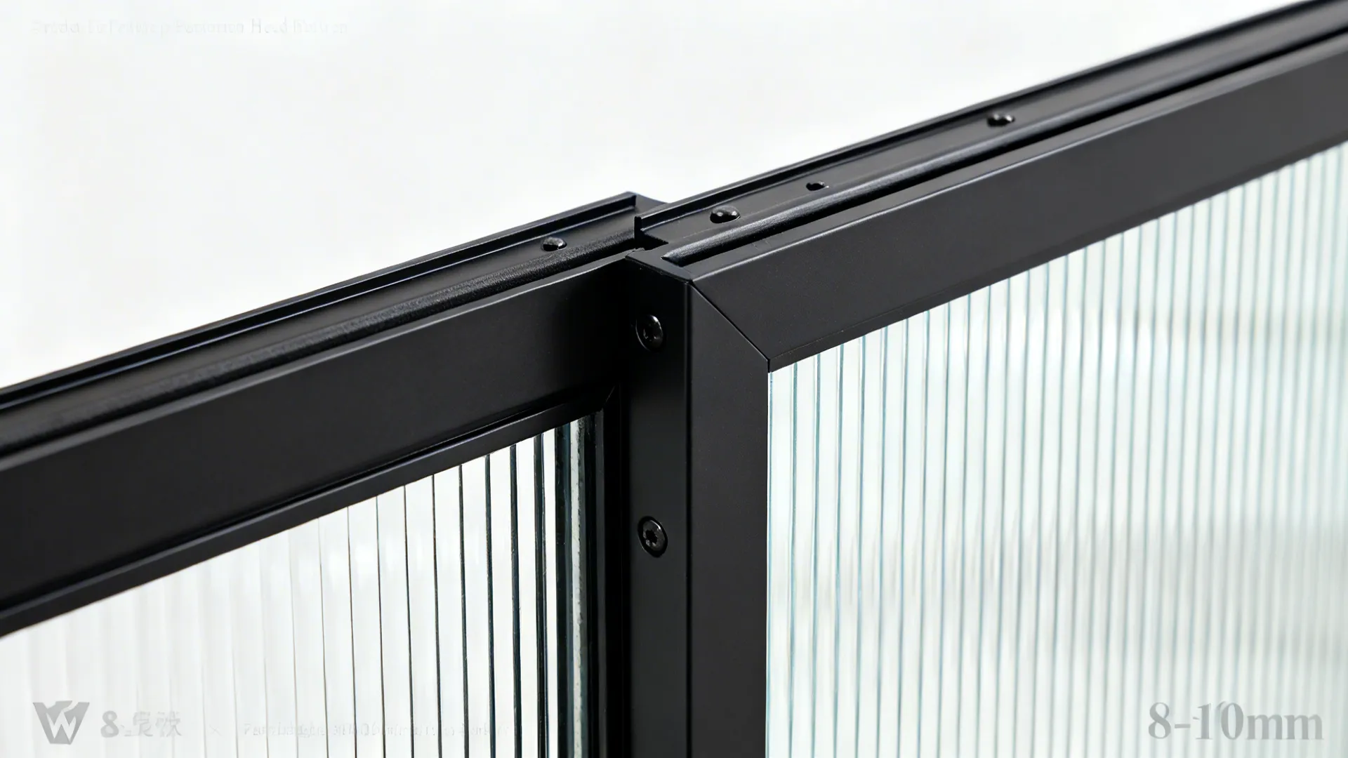 Framed Glass Partition with Sliding Panels