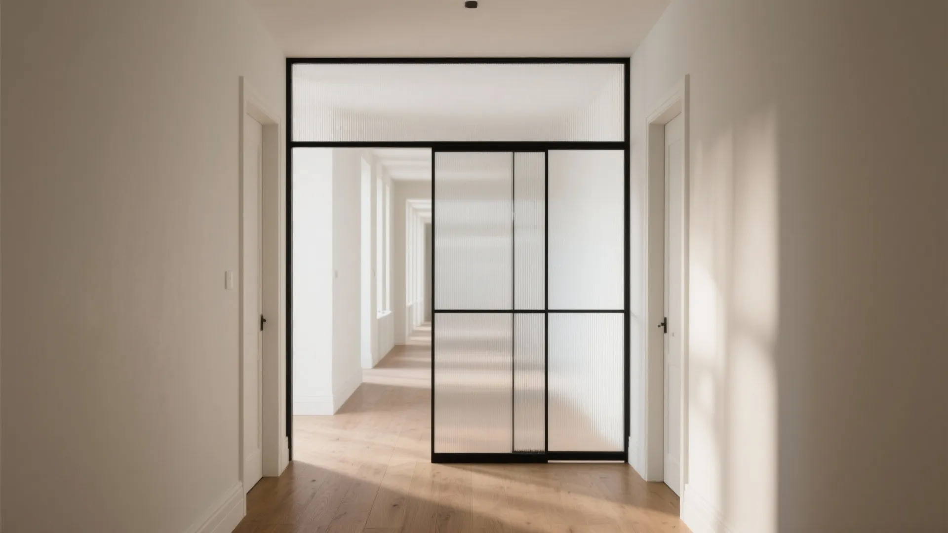 Semi-Open Partition with Glass Transom