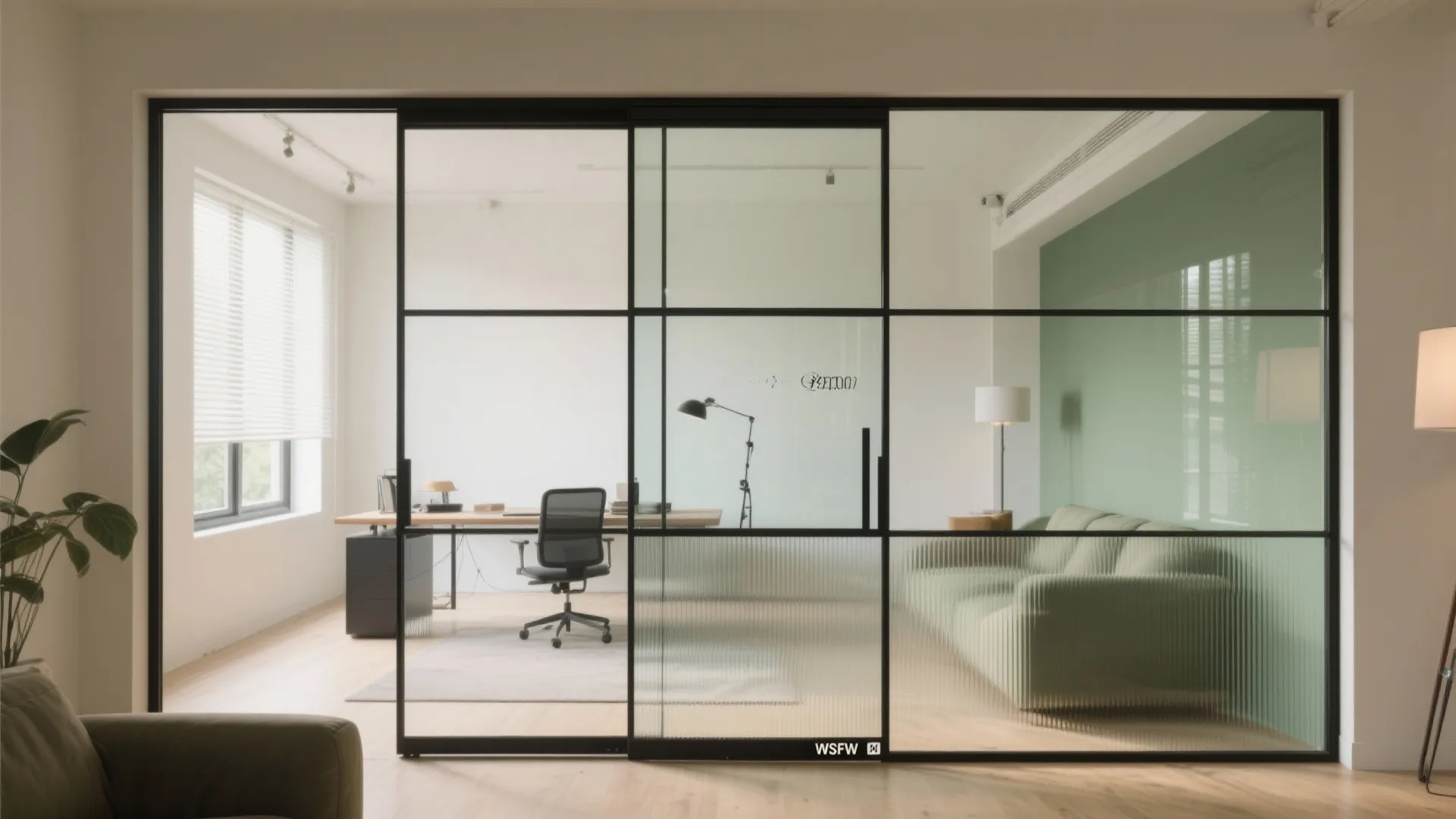 Glass partitions with transoms