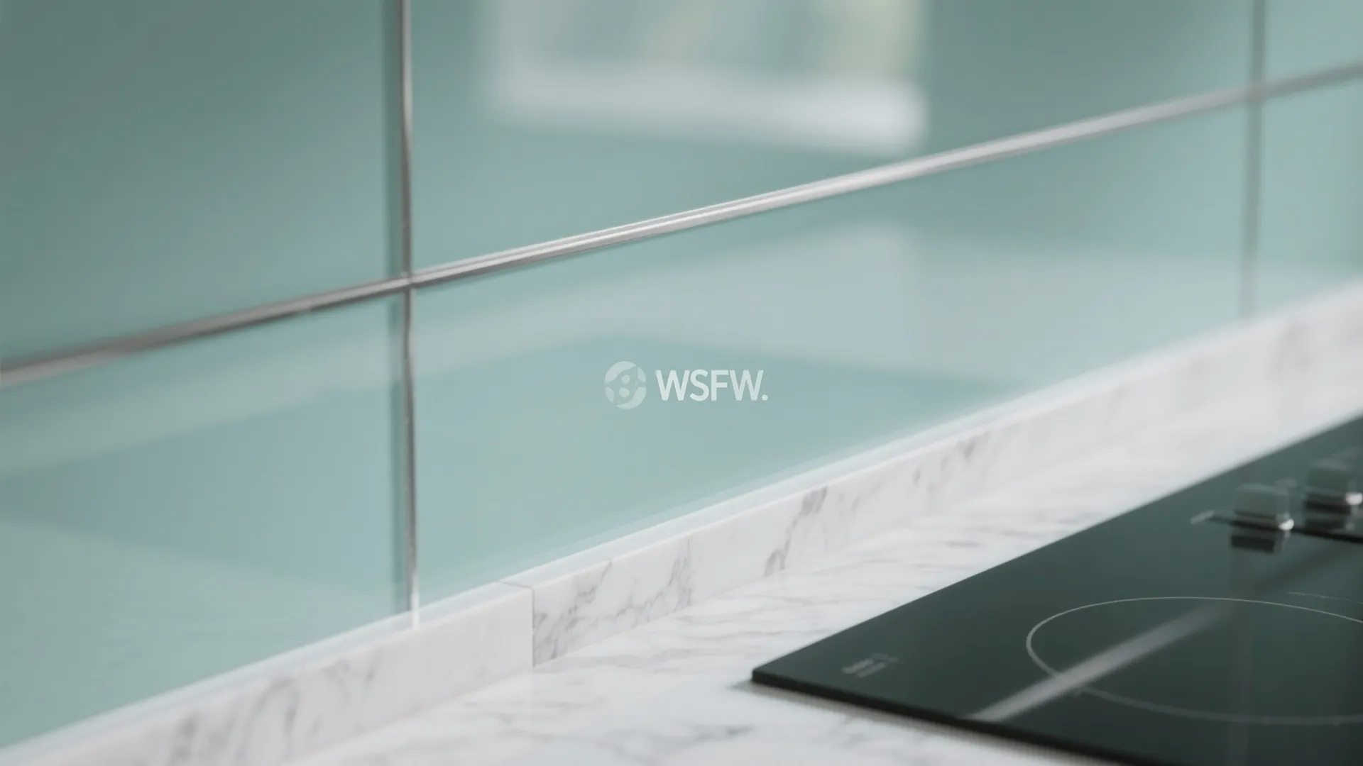 Glass Backsplash for Light and Depth