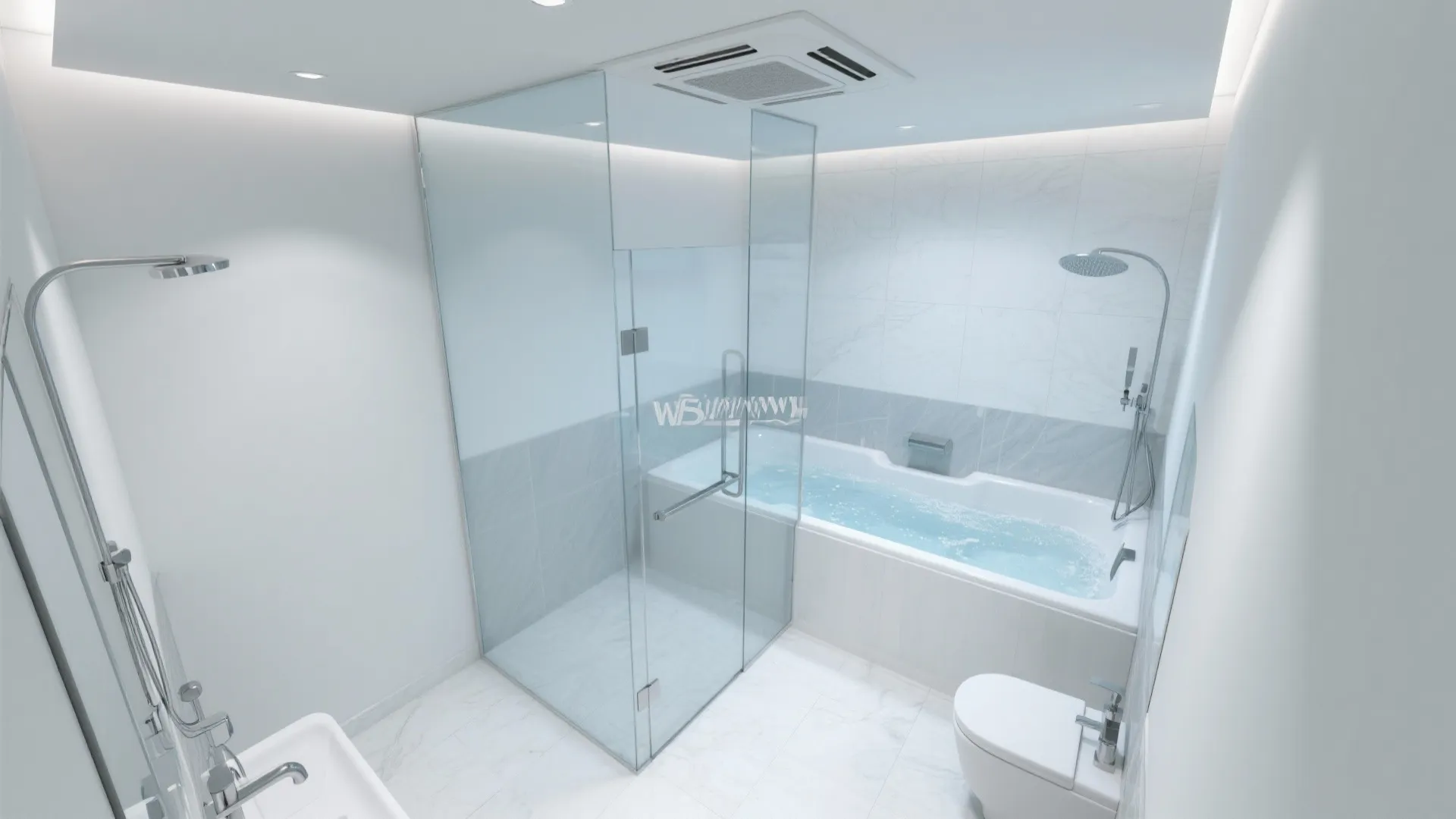 Sleek Glass Partition and Balanced Ventilation