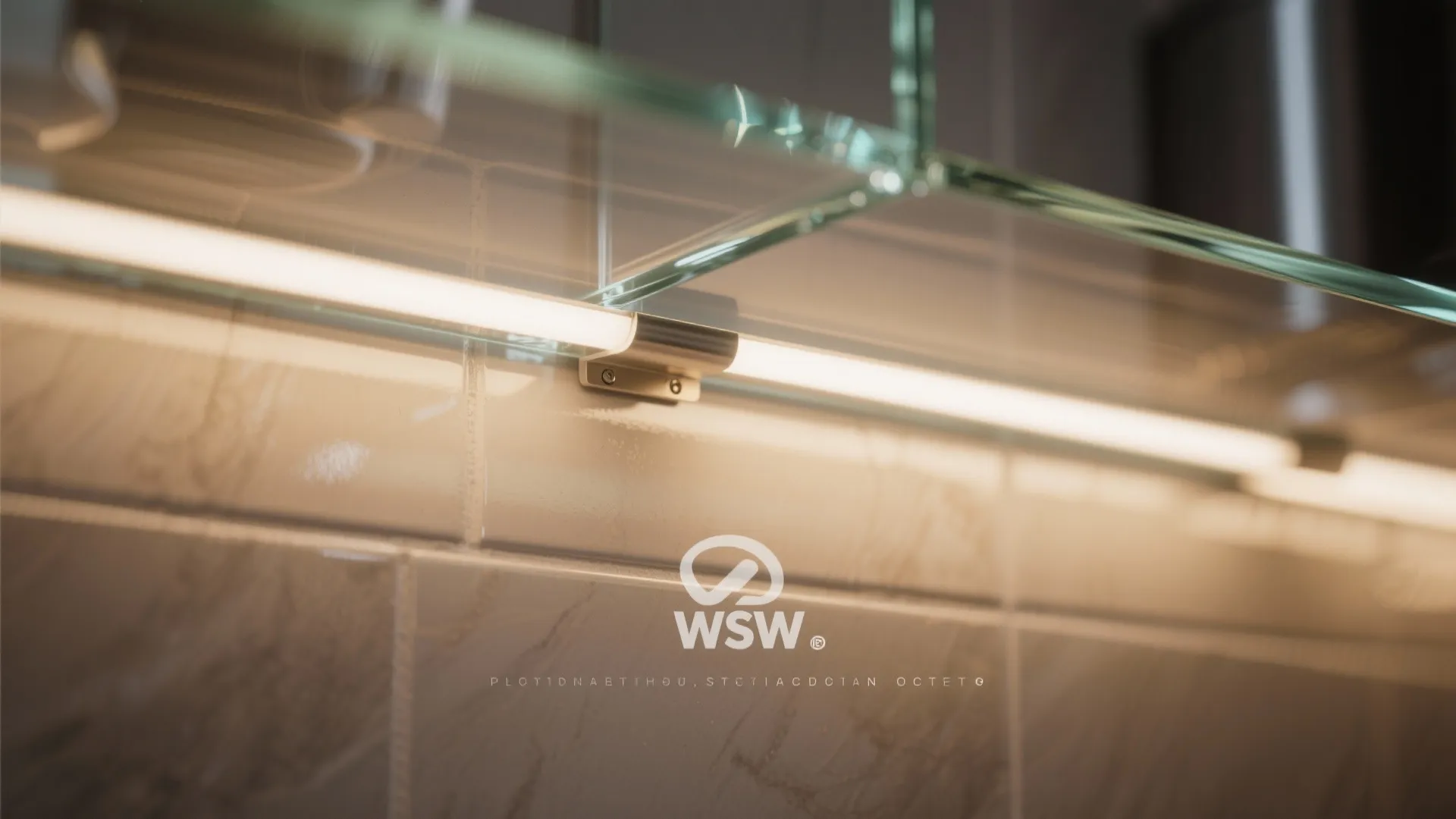 Glass backsplash glow with cordless uplights